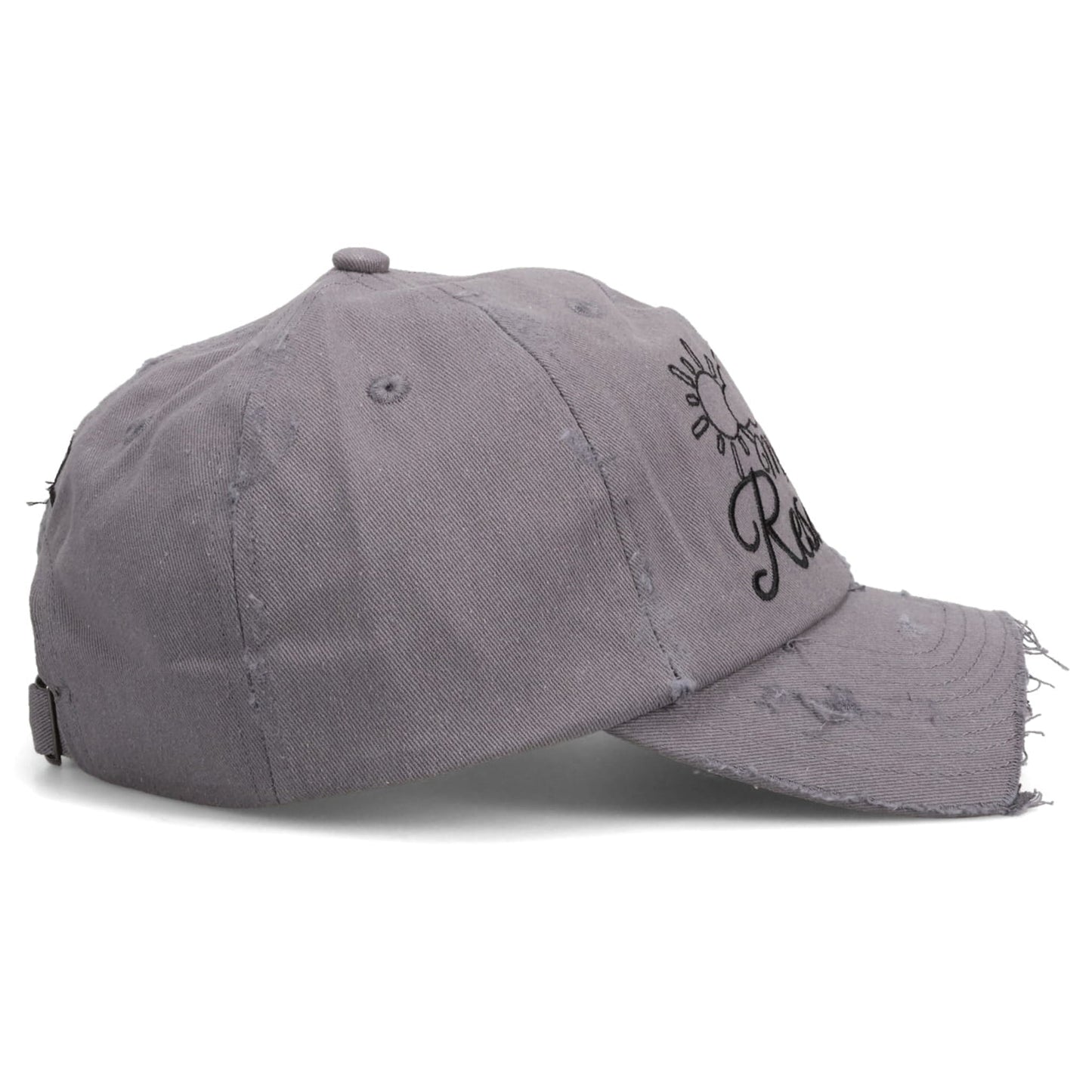 MY LAST RESORT DISTRESSED BASEBALL HAT / GREY