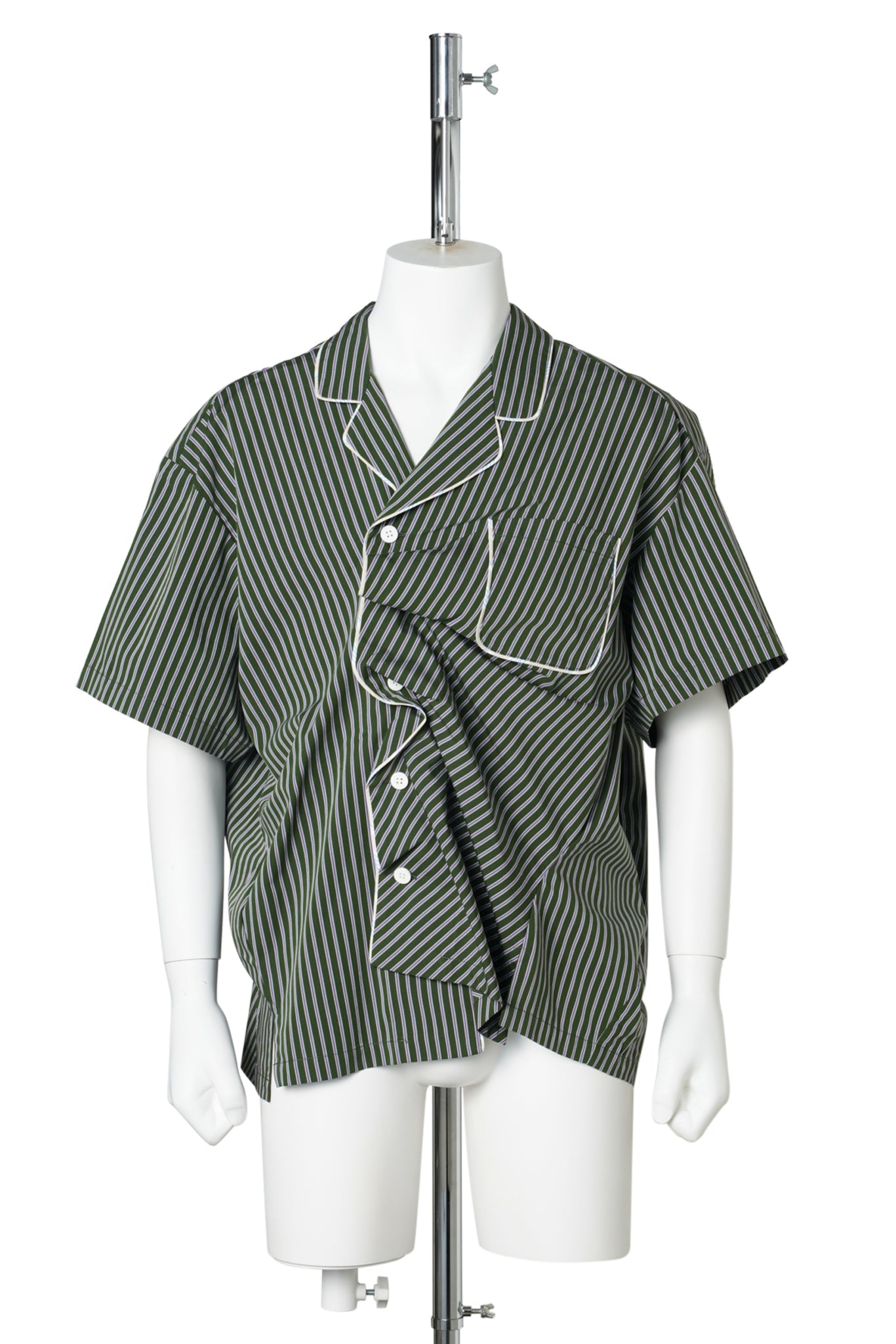CABANA SHIRT / GREEN STRIPED