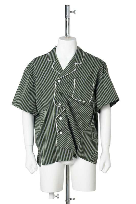 CABANA SHIRT / GREEN STRIPED