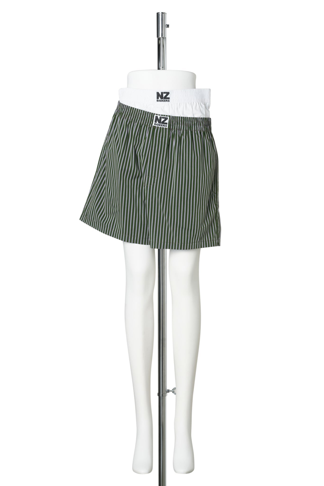 STACKED BOXERS / GREEN STRIPED
