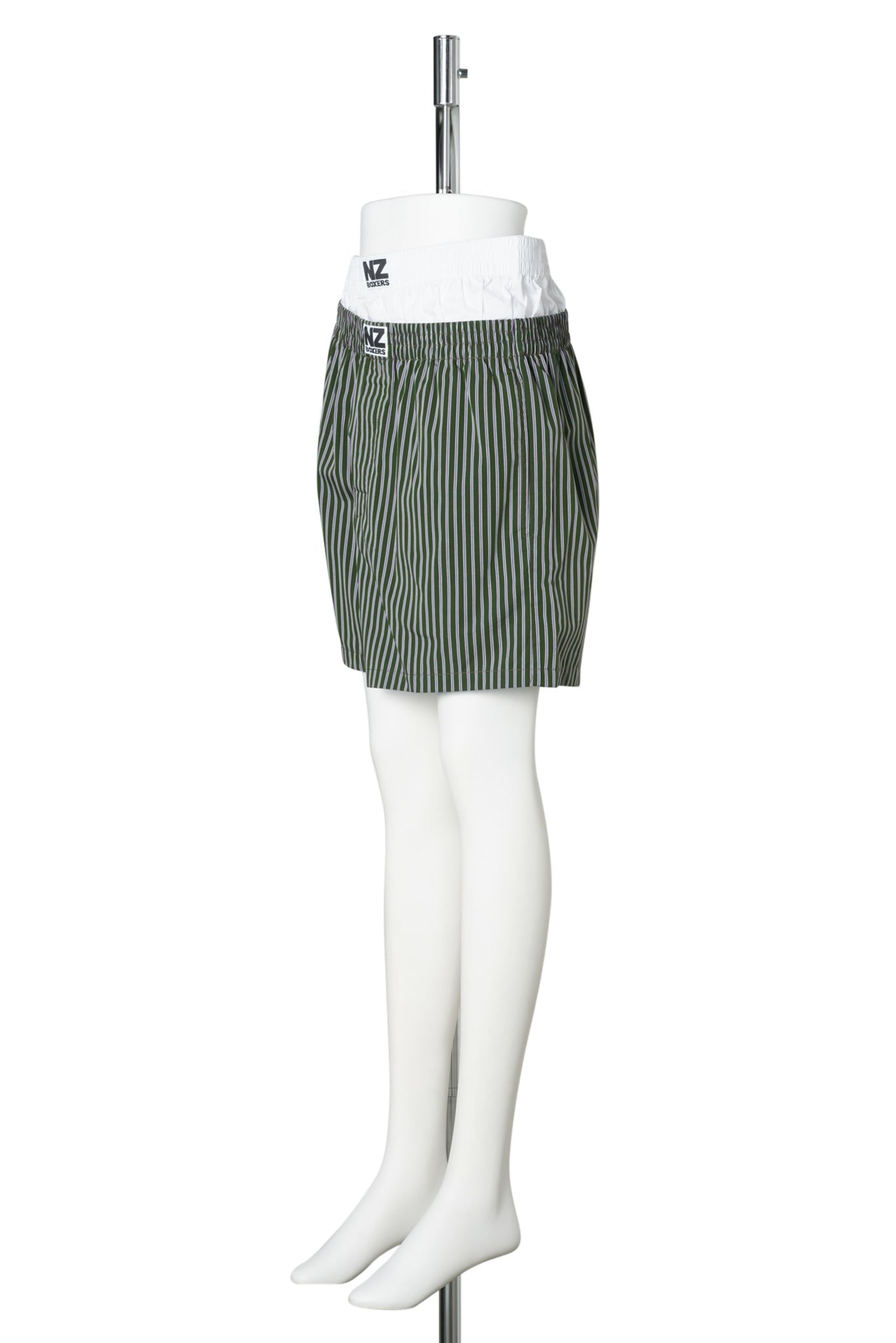 STACKED BOXERS / GREEN STRIPED