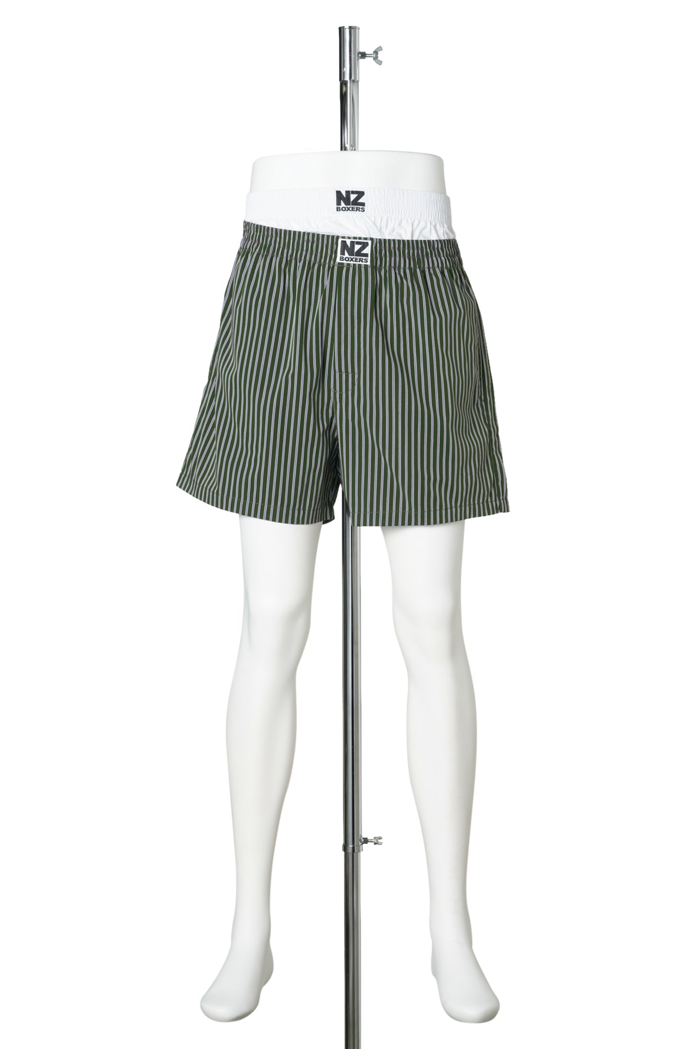 STACKED BOXERS / GREEN STRIPED