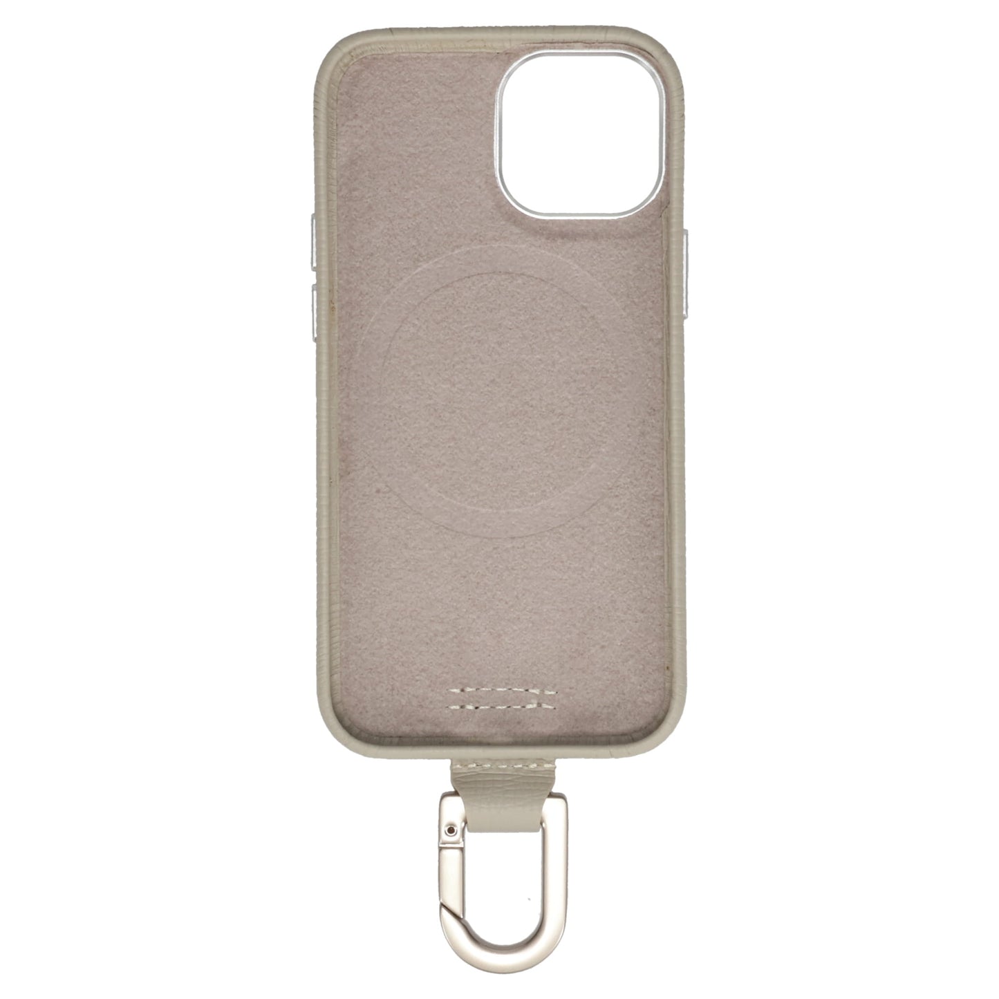 iPhone CASE (カラビナ付)【16. 15. 14. 13】/ WHITE BEIGE