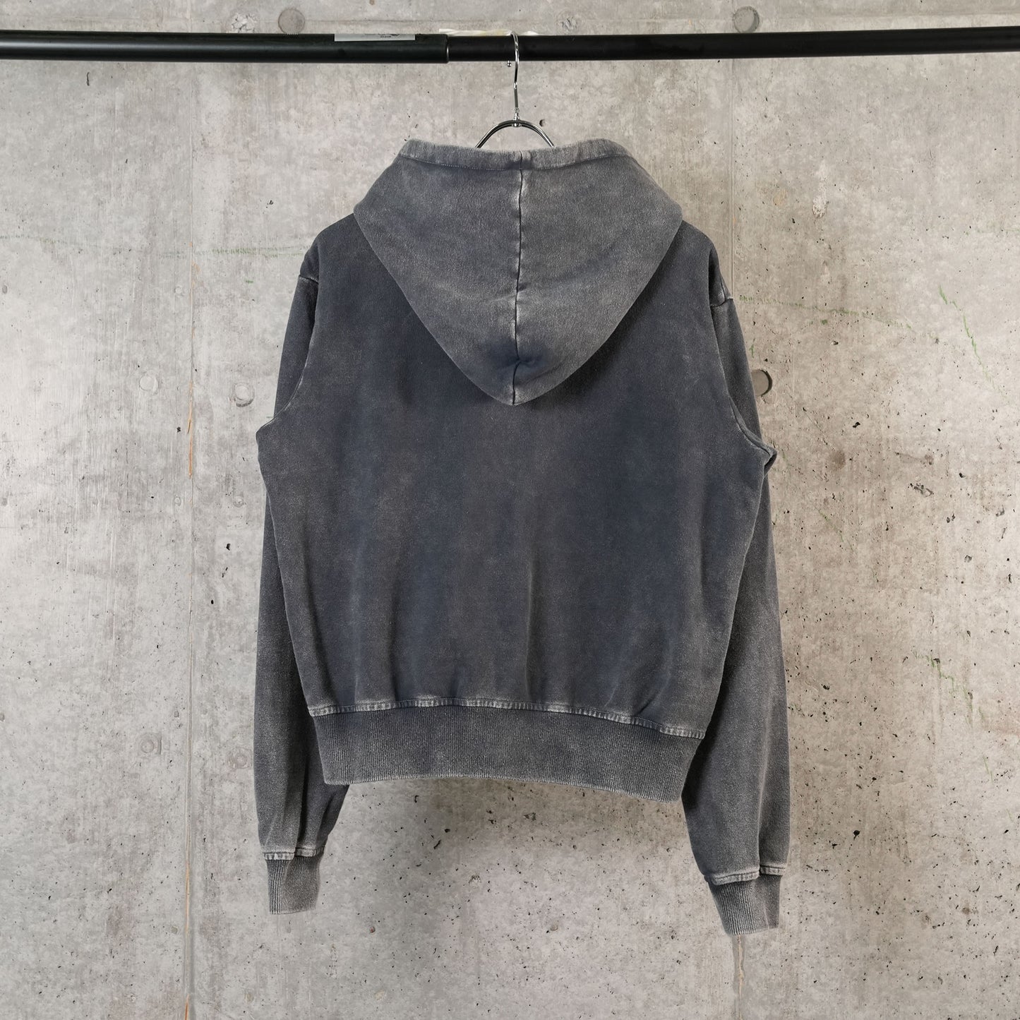 SHABBY FULL ZIPPED  HOODIE / SHABBY GREY