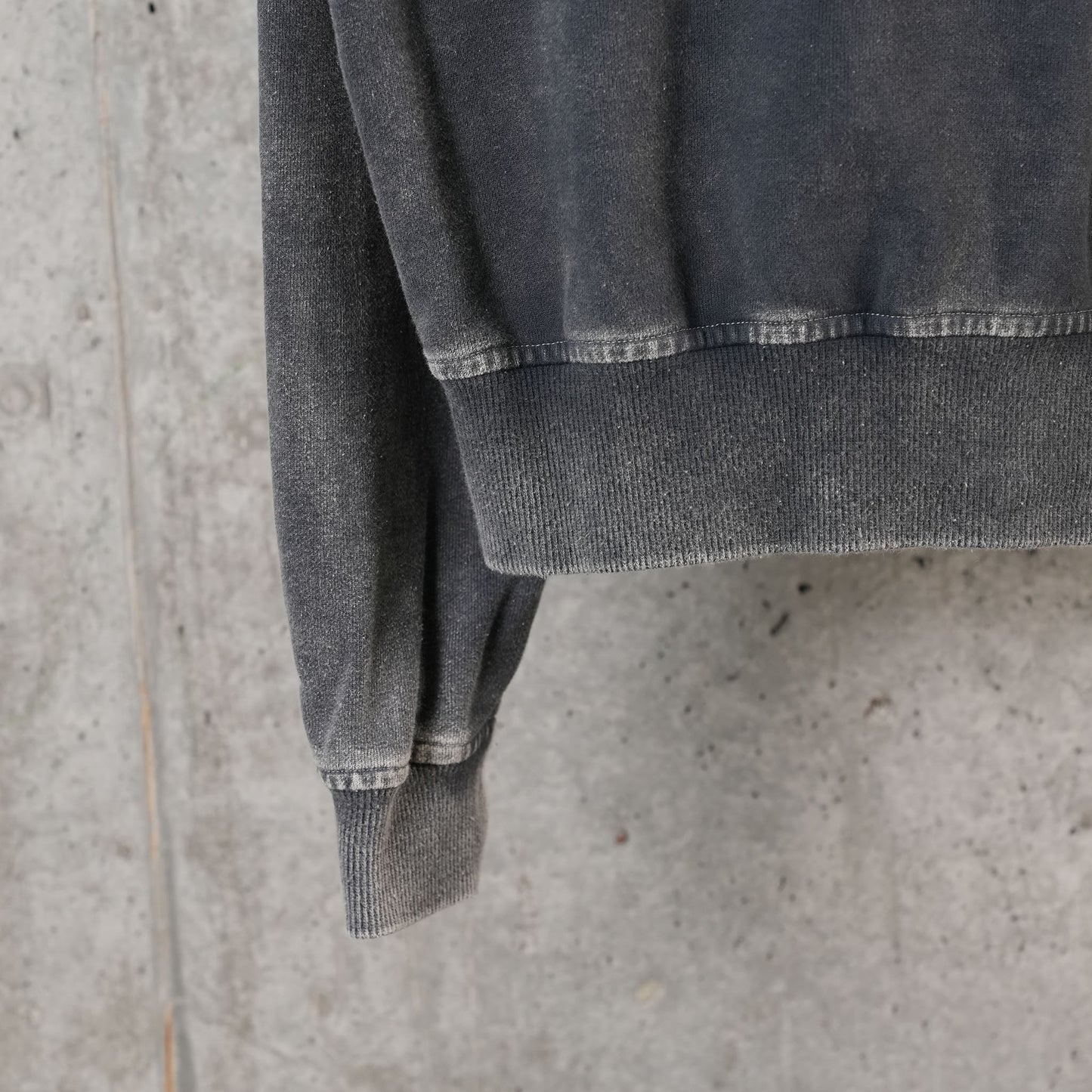 SHABBY FULL ZIPPED  HOODIE / SHABBY GREY