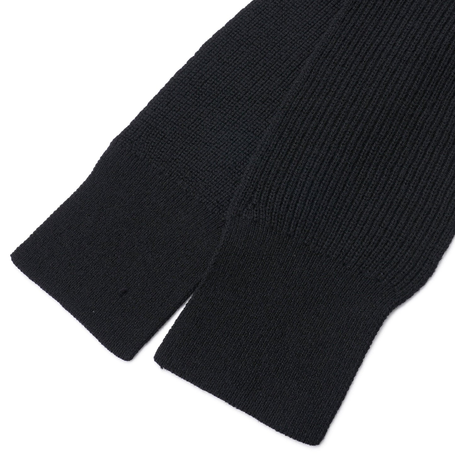HOODED KNIT SCARF / BLACK