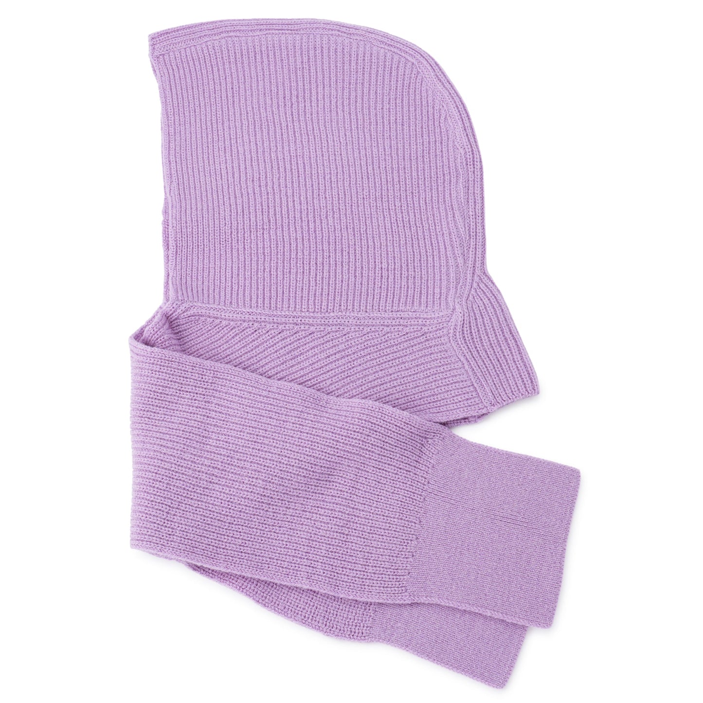 HOODED KNIT SCARF / PINK