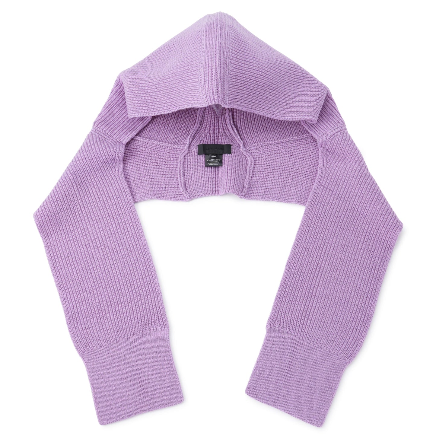 HOODED KNIT SCARF / PINK