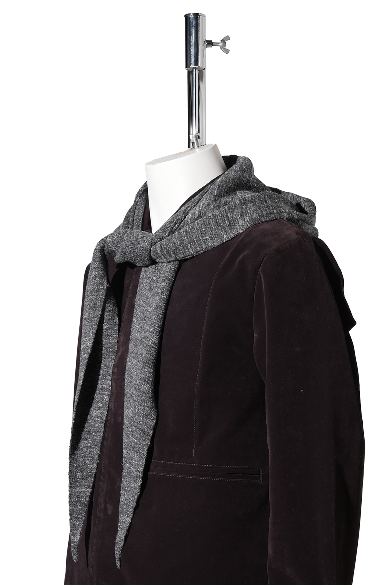 HOODED CRAVAT / CHARCOAL