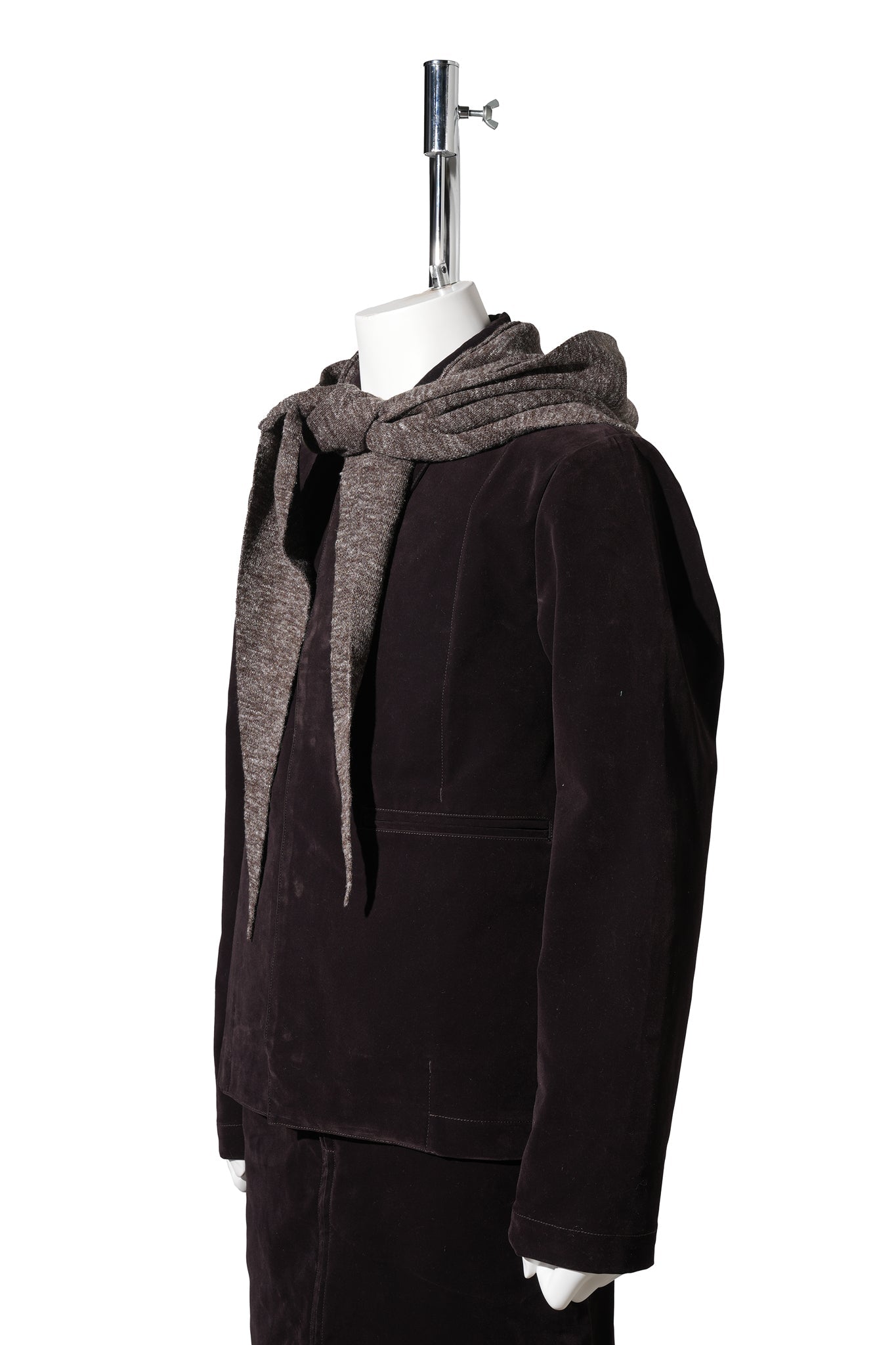 HOODED CRAVAT / BROWN