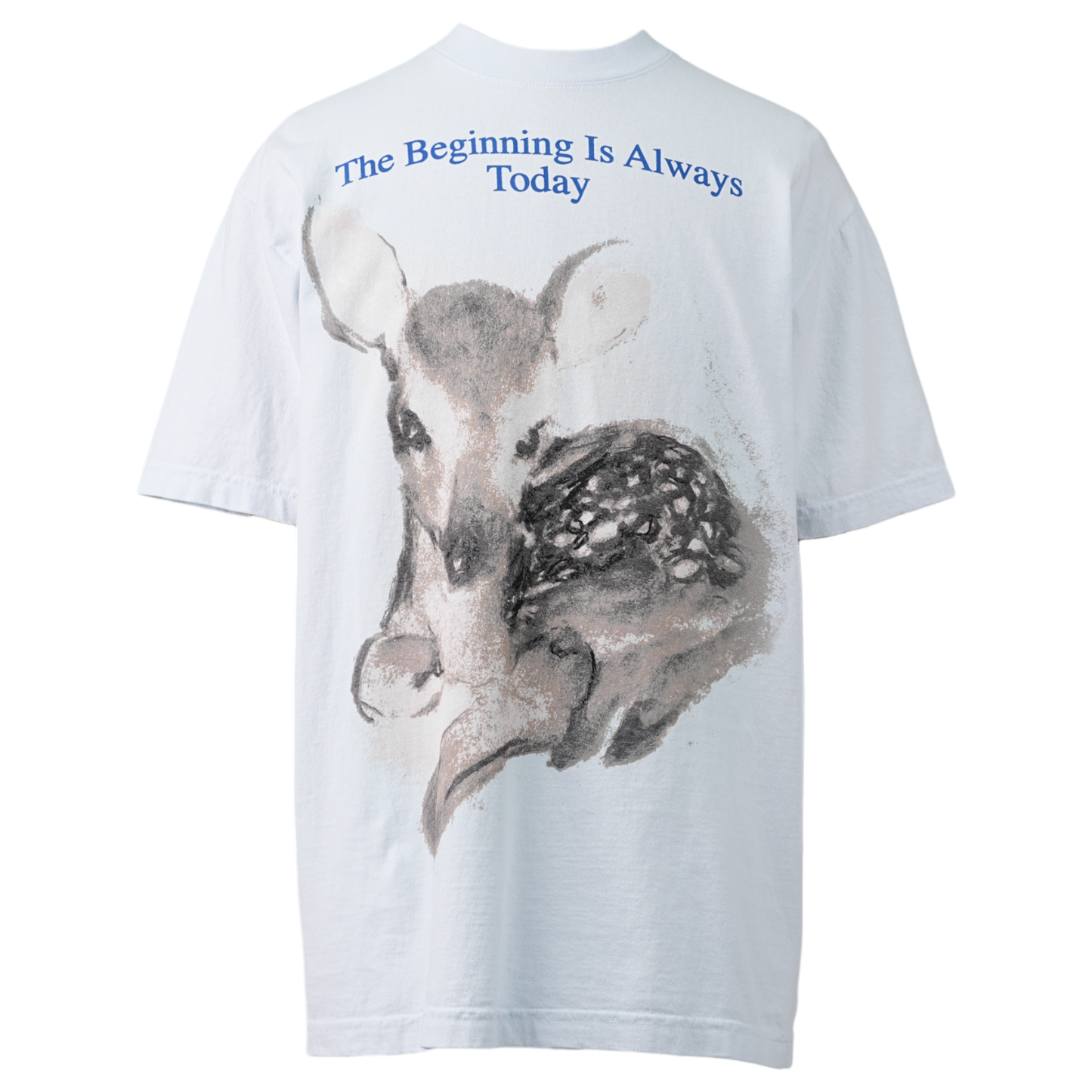 THE BEGINNING IS ALWAYS TODAY SHORT SLEEVE TEE / BLUE