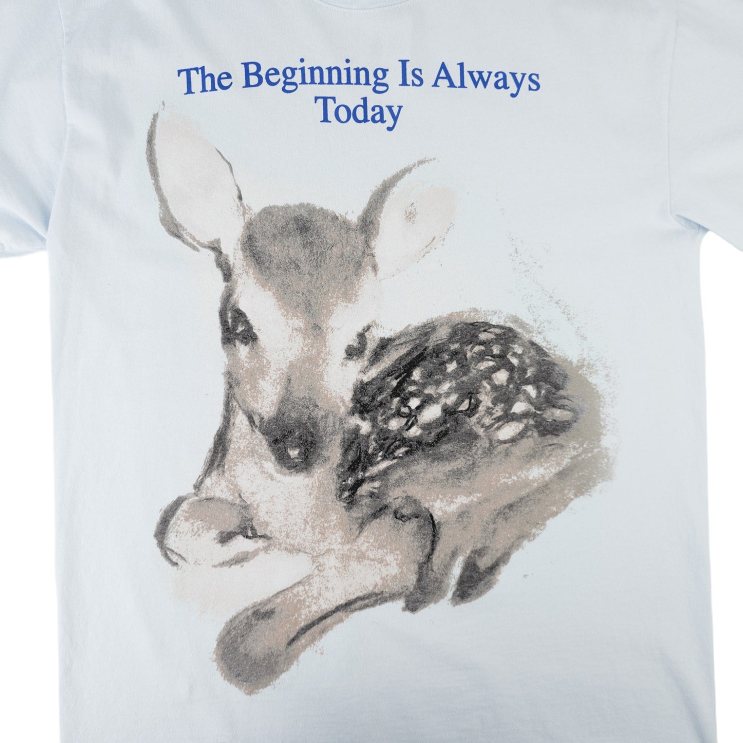 THE BEGINNING IS ALWAYS TODAY SHORT SLEEVE TEE / BLUE