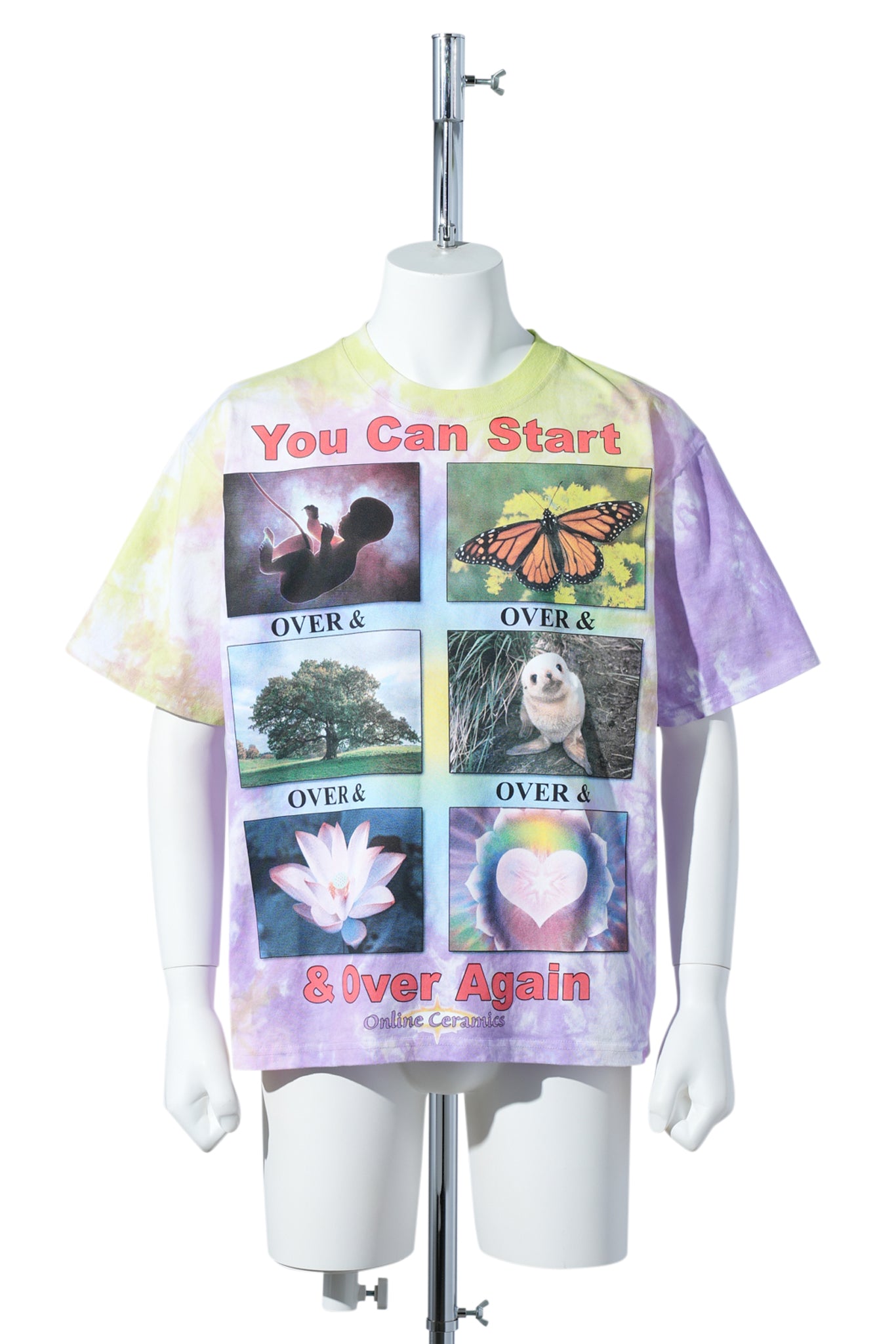 OVER & OVER & OVER SS TEE / HAND DYED TIE-DYE