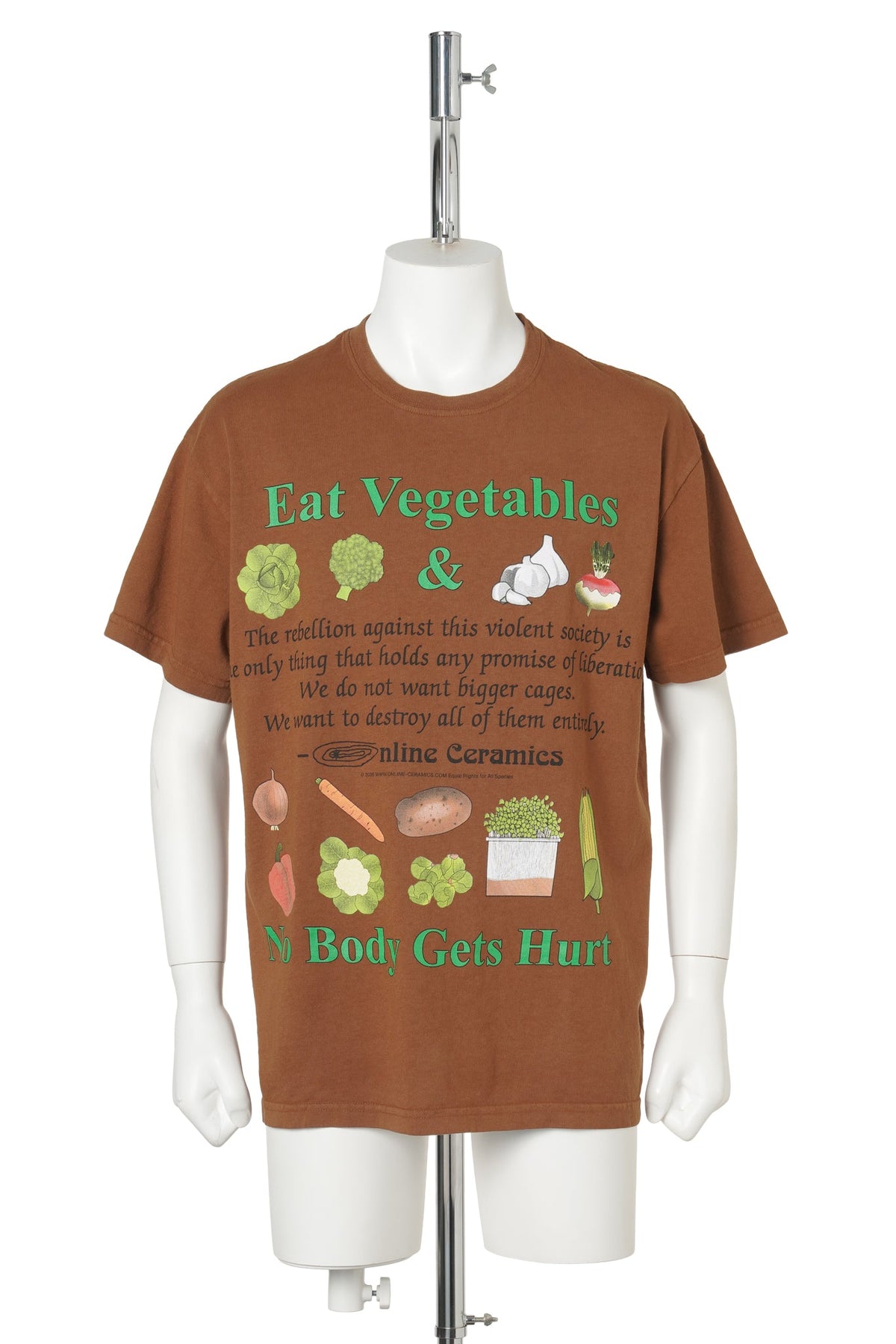 EAT VEGETABLES SS TEE / RUST