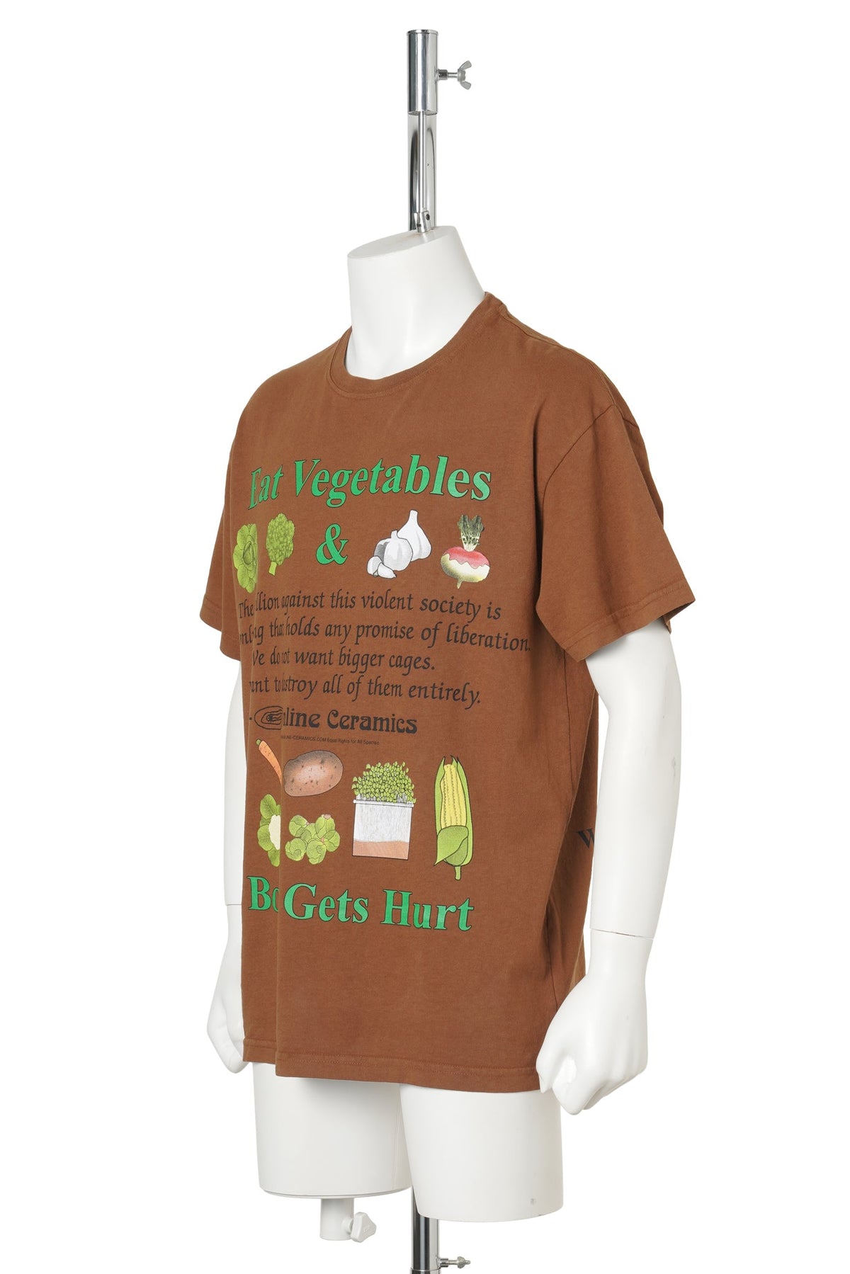 EAT VEGETABLES SS TEE / RUST