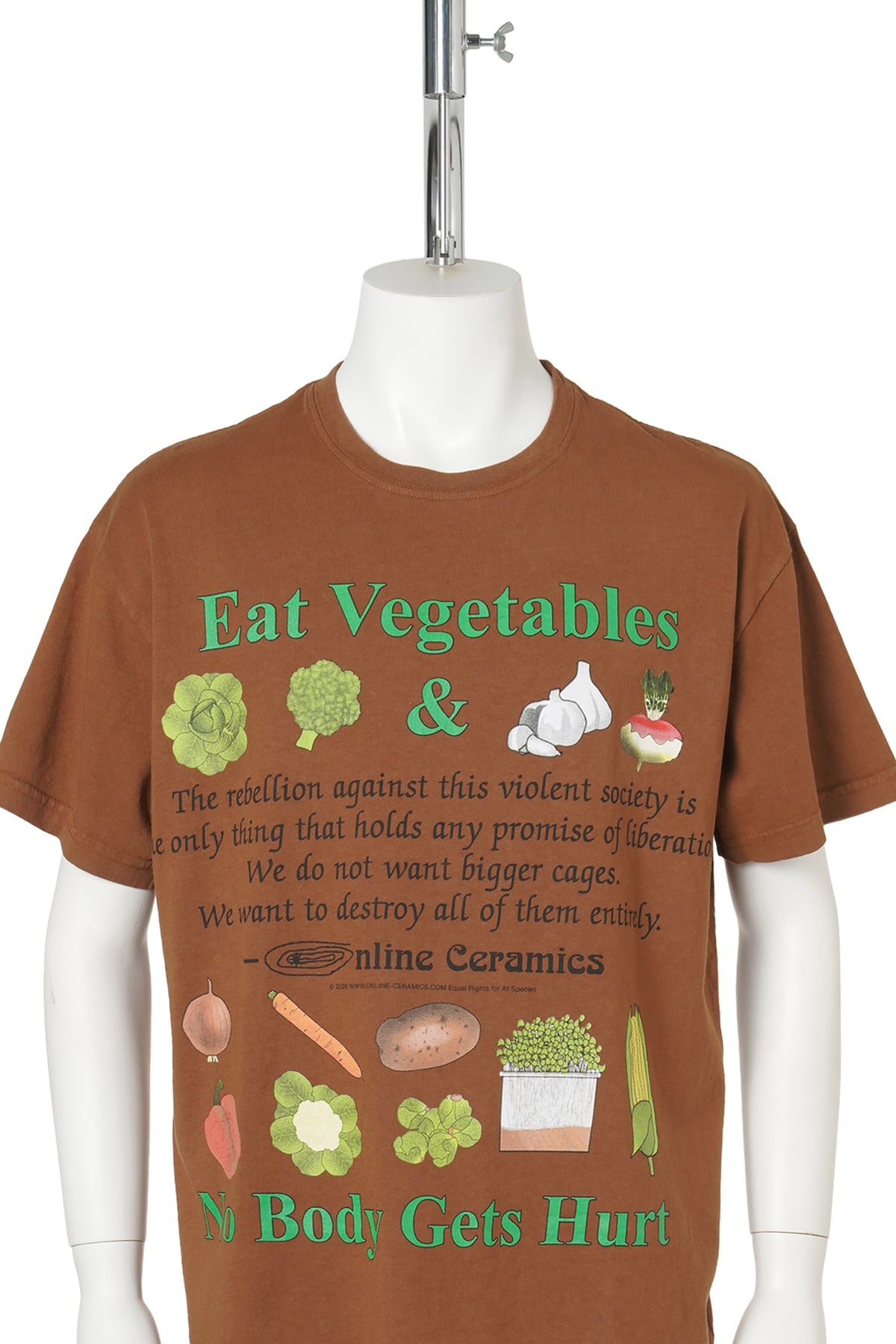 EAT VEGETABLES SS TEE / RUST