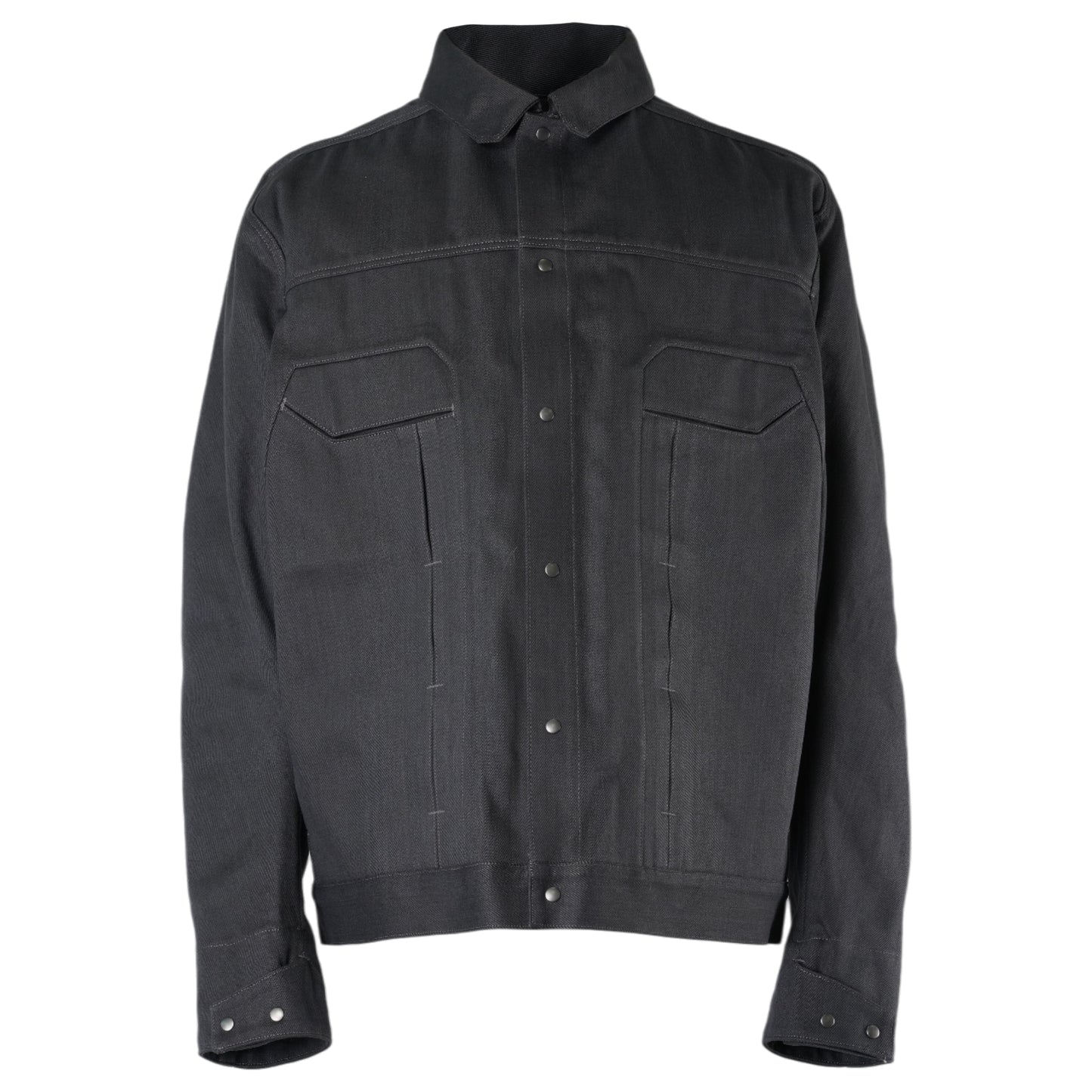 6 POCKET PANEL DENIM JACKET / DARK GRAY