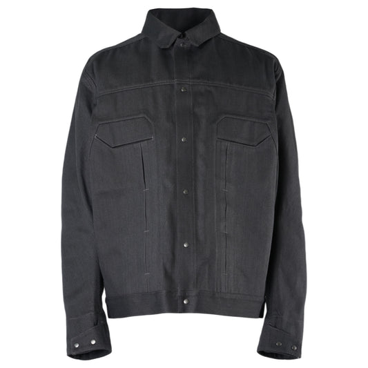 6 POCKET PANEL DENIM JACKET / DARK GRAY