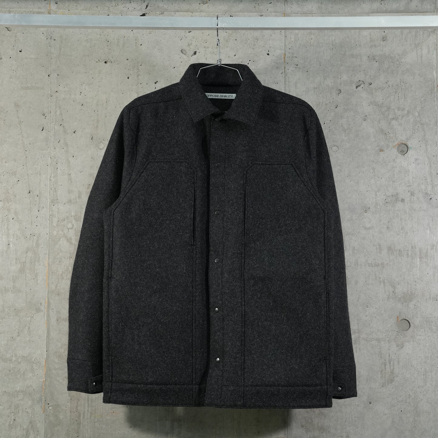 6 POCKET PANEL MELTON WORK JACKET / BLACK