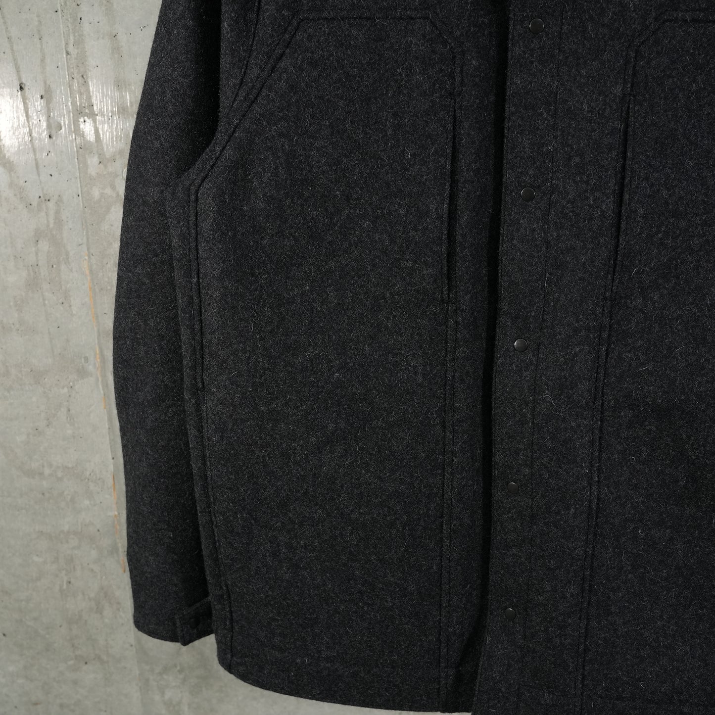 6 POCKET PANEL MELTON WORK JACKET / BLACK