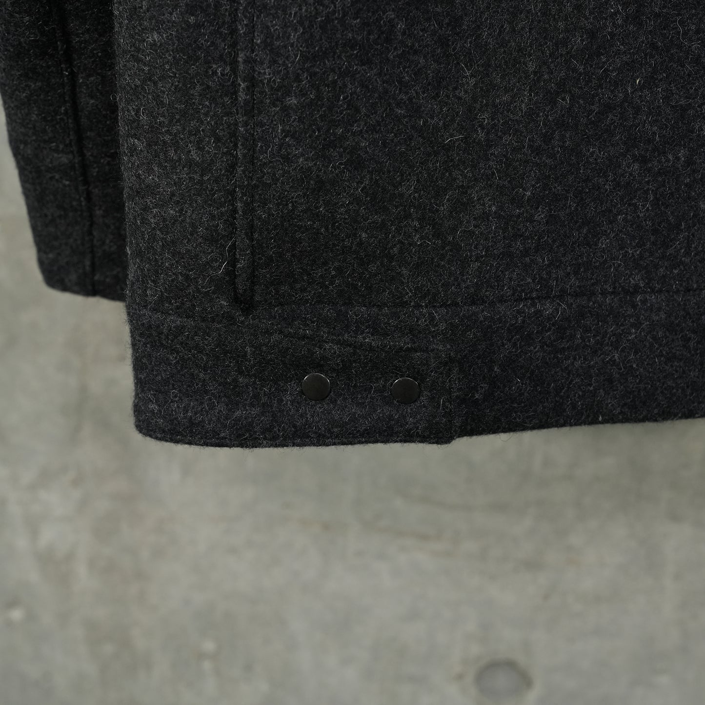 6 POCKET PANEL MELTON WORK JACKET / BLACK