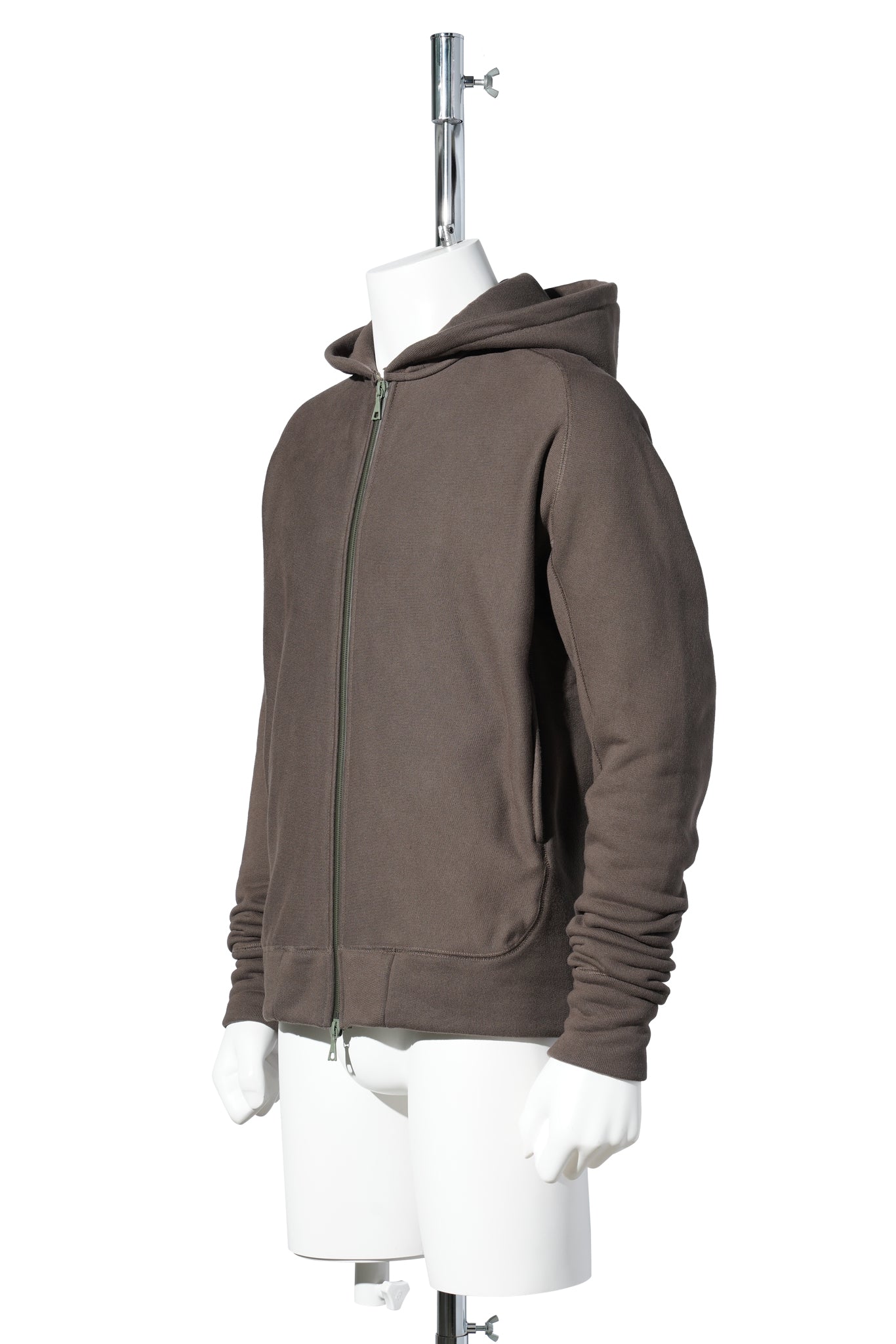 ZIP UP HOODIE / DARK GREEN