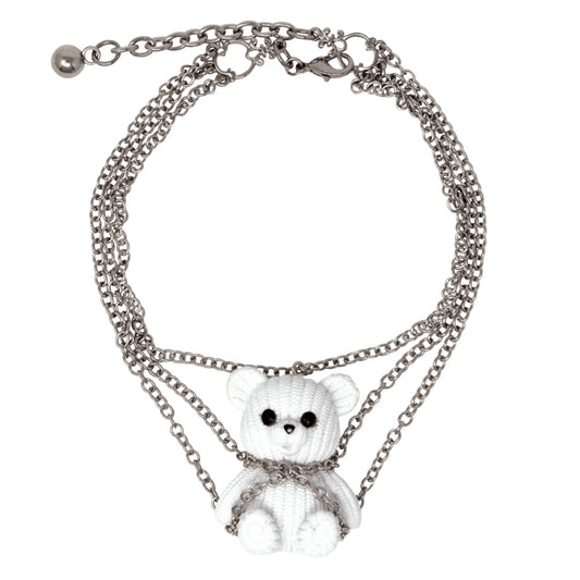 SHIBARI BEAR CHOKER / SILVER