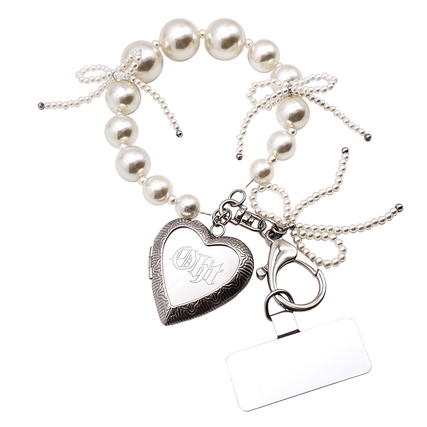 HEART LOCKET CHARM / SILVER