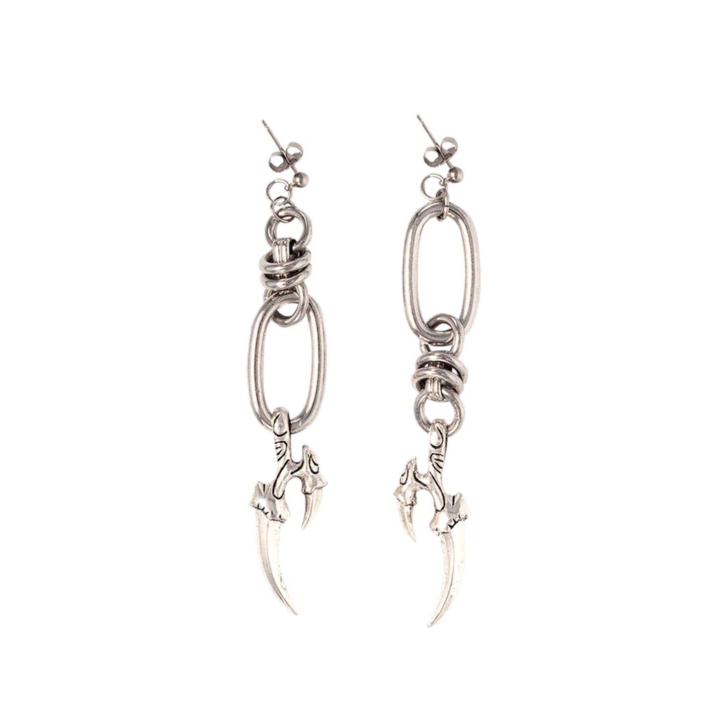 DRAGON TALON EARRINGS / SILVER