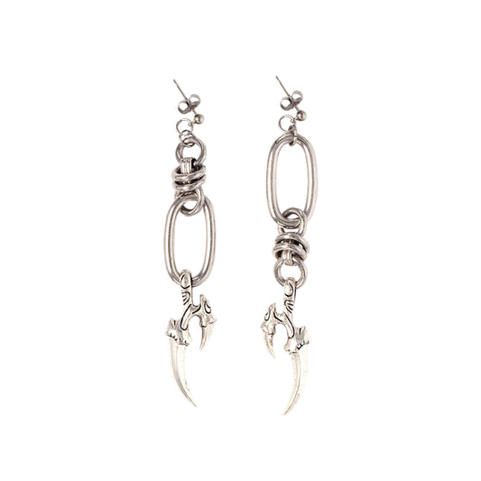 DRAGON TALON EARRINGS / SILVER