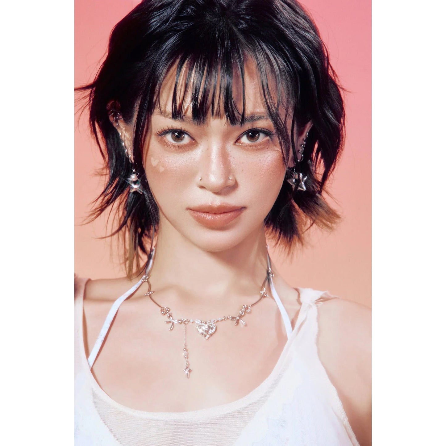 HEART & BOW NECKLACE / SILVER