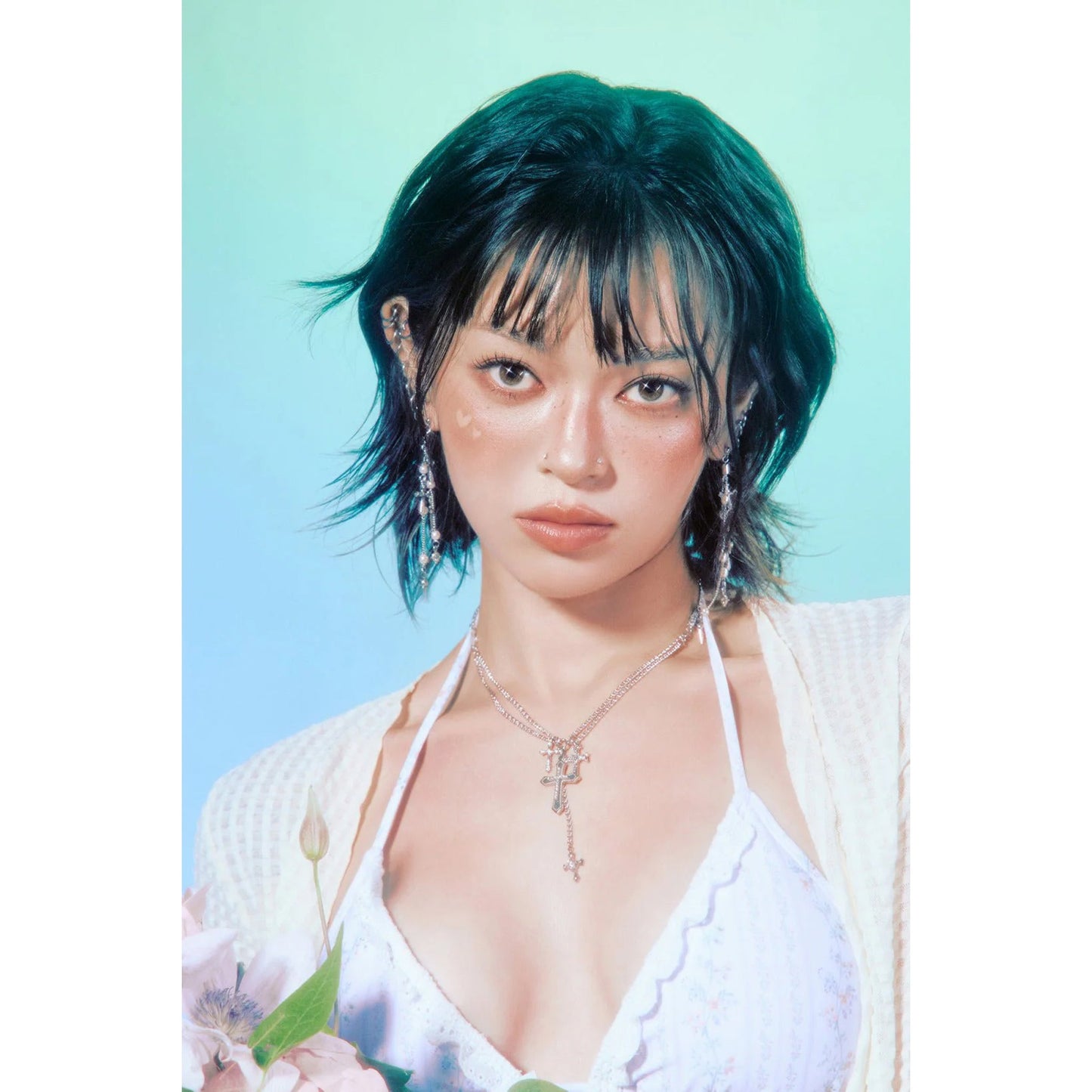 ECHO CROSS NECKLACE / SILVER