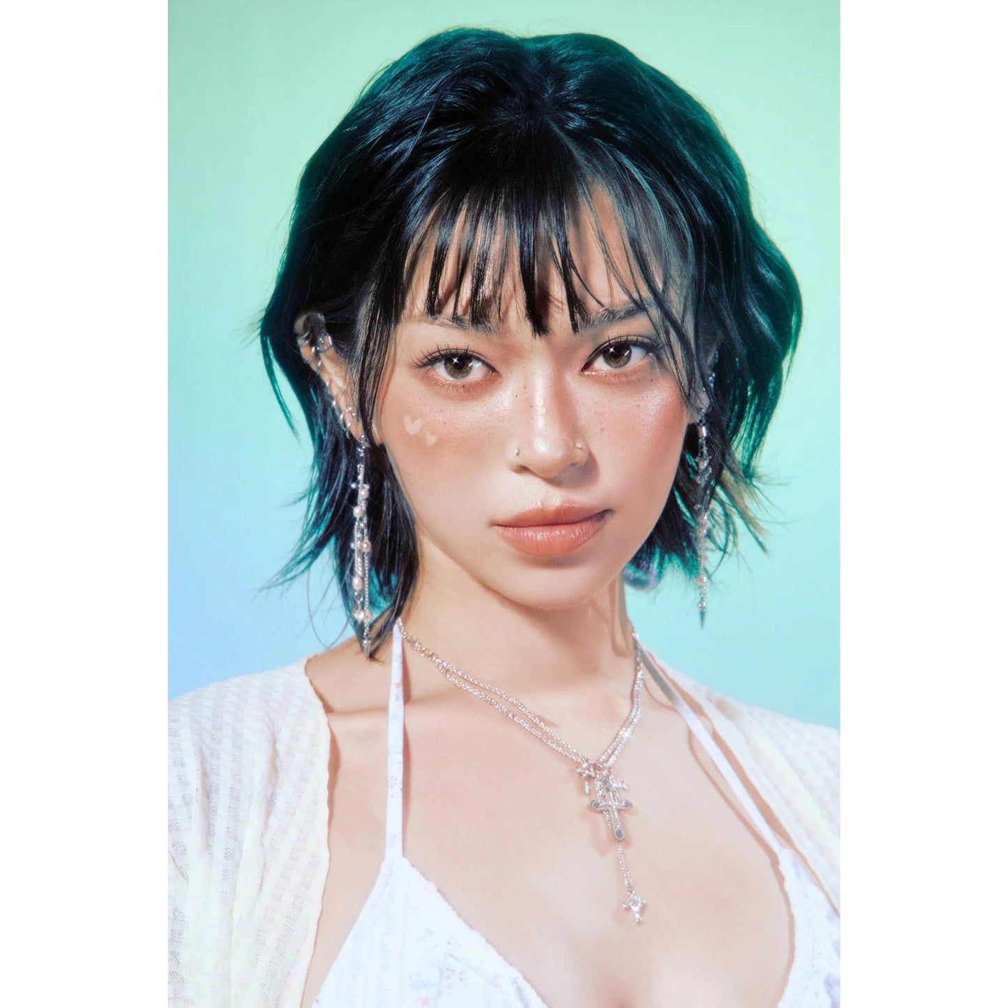 ECHO CROSS NECKLACE / SILVER