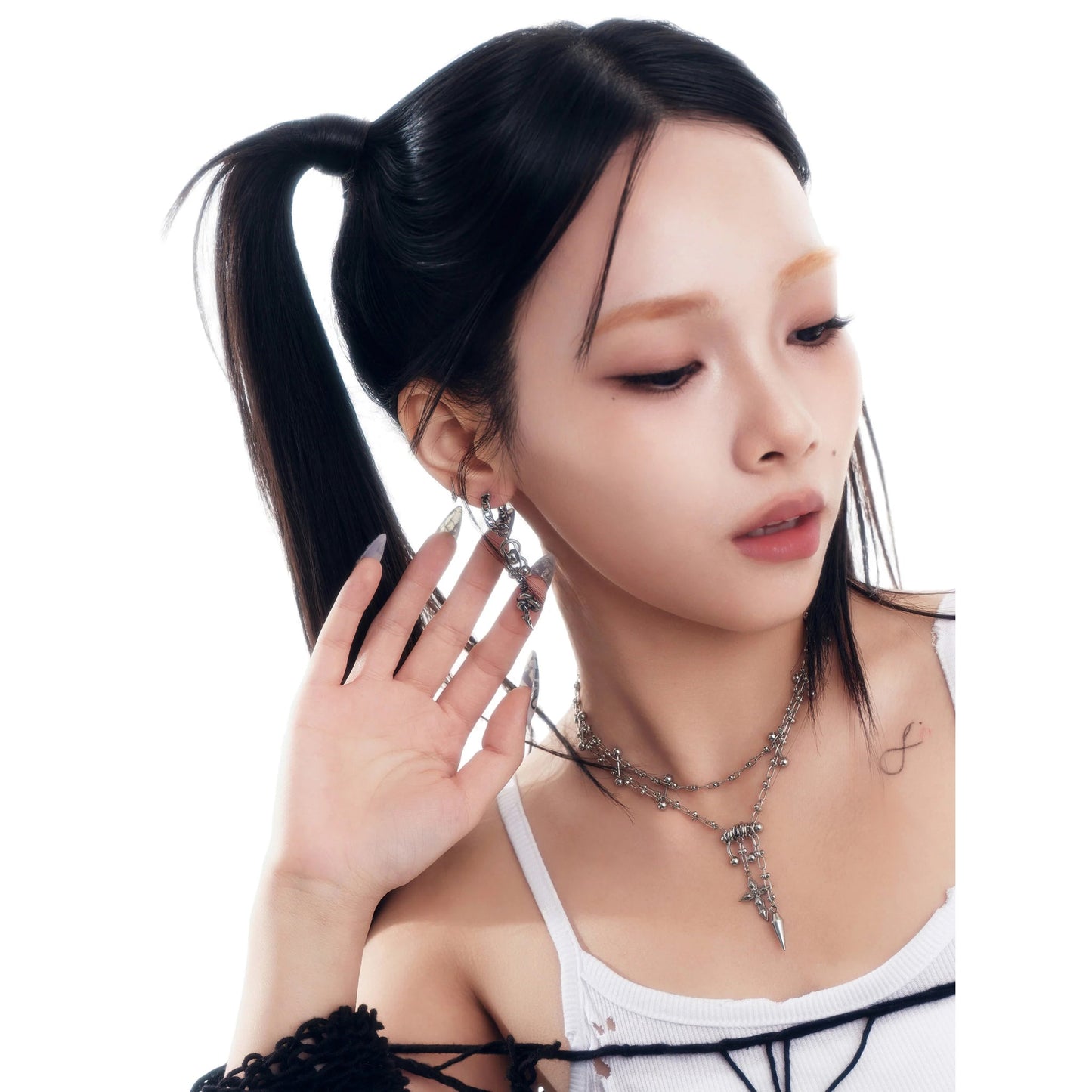 SNAKE HOOP EARRINGS / SILVER