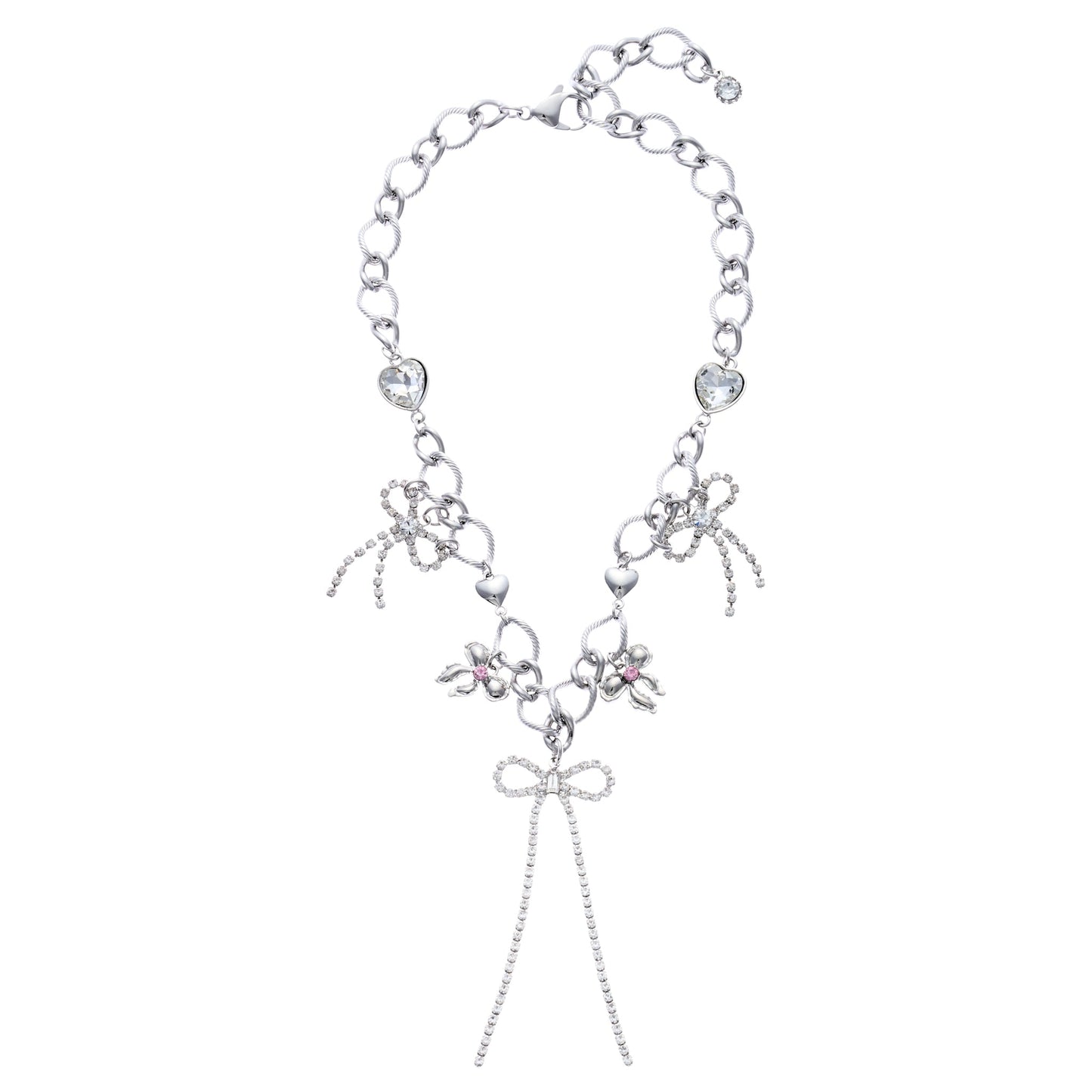 CRYSTAL RIBBON NECKLACE
