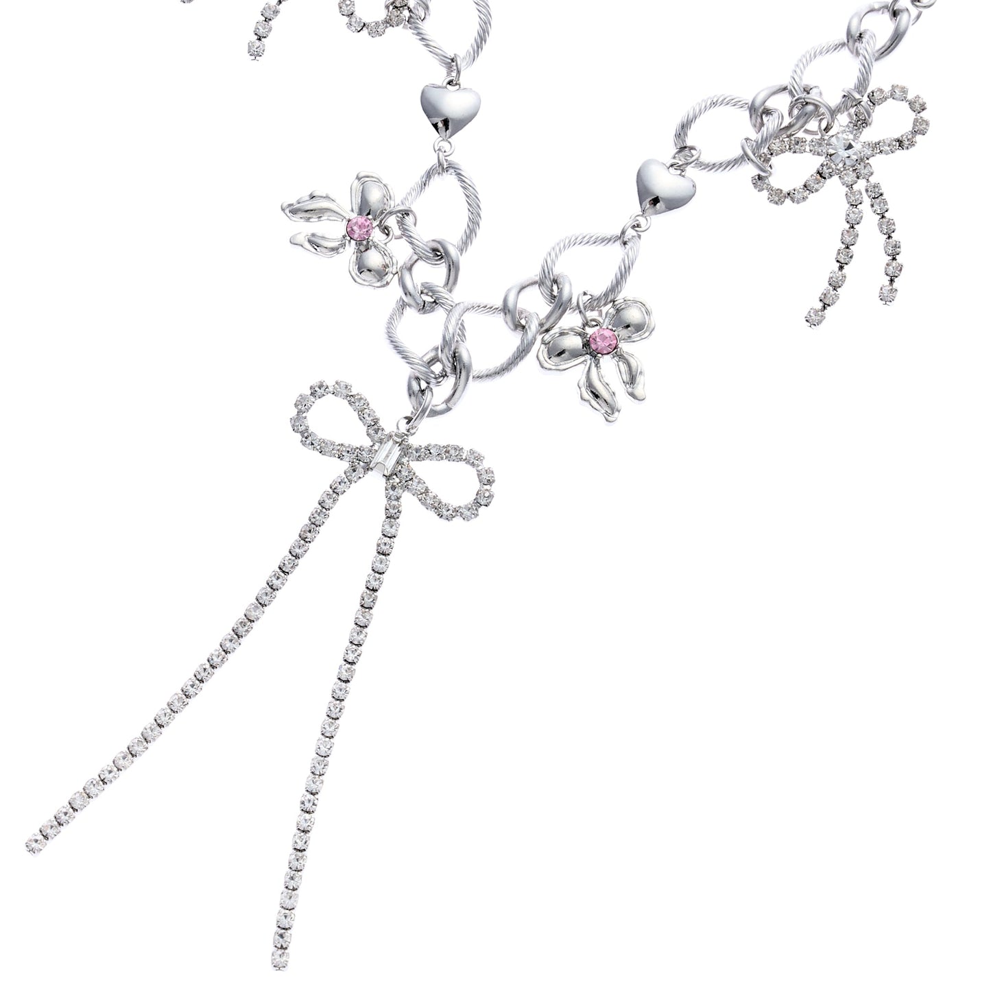 CRYSTAL RIBBON NECKLACE