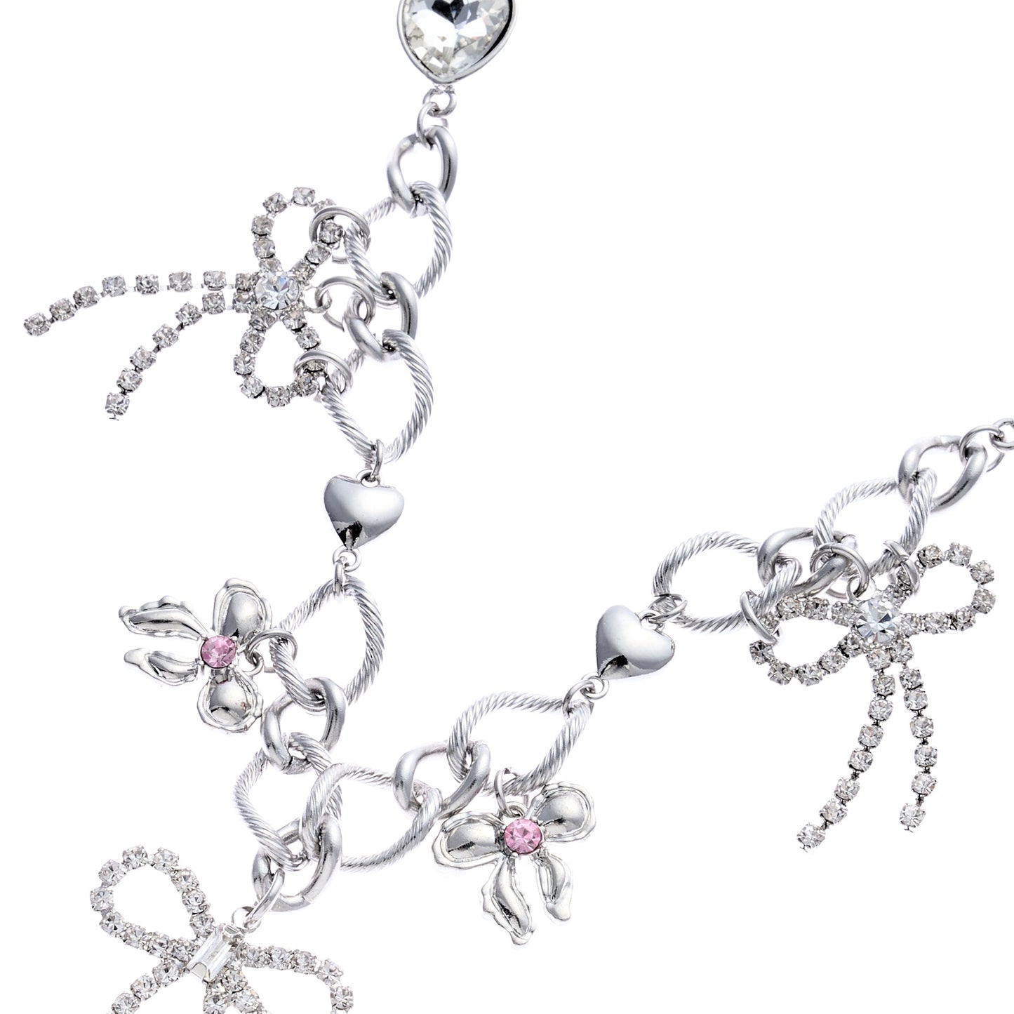 CRYSTAL RIBBON NECKLACE