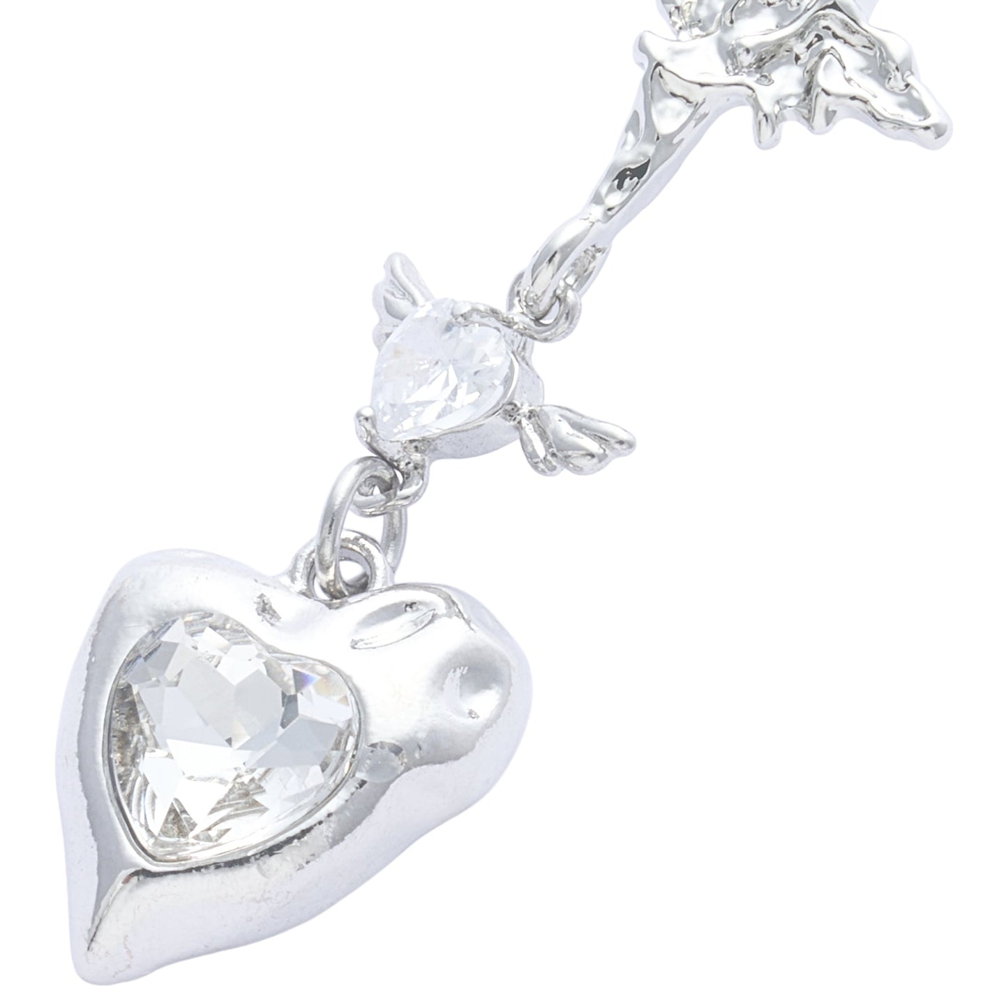 WING HEART DROP EARRINGS