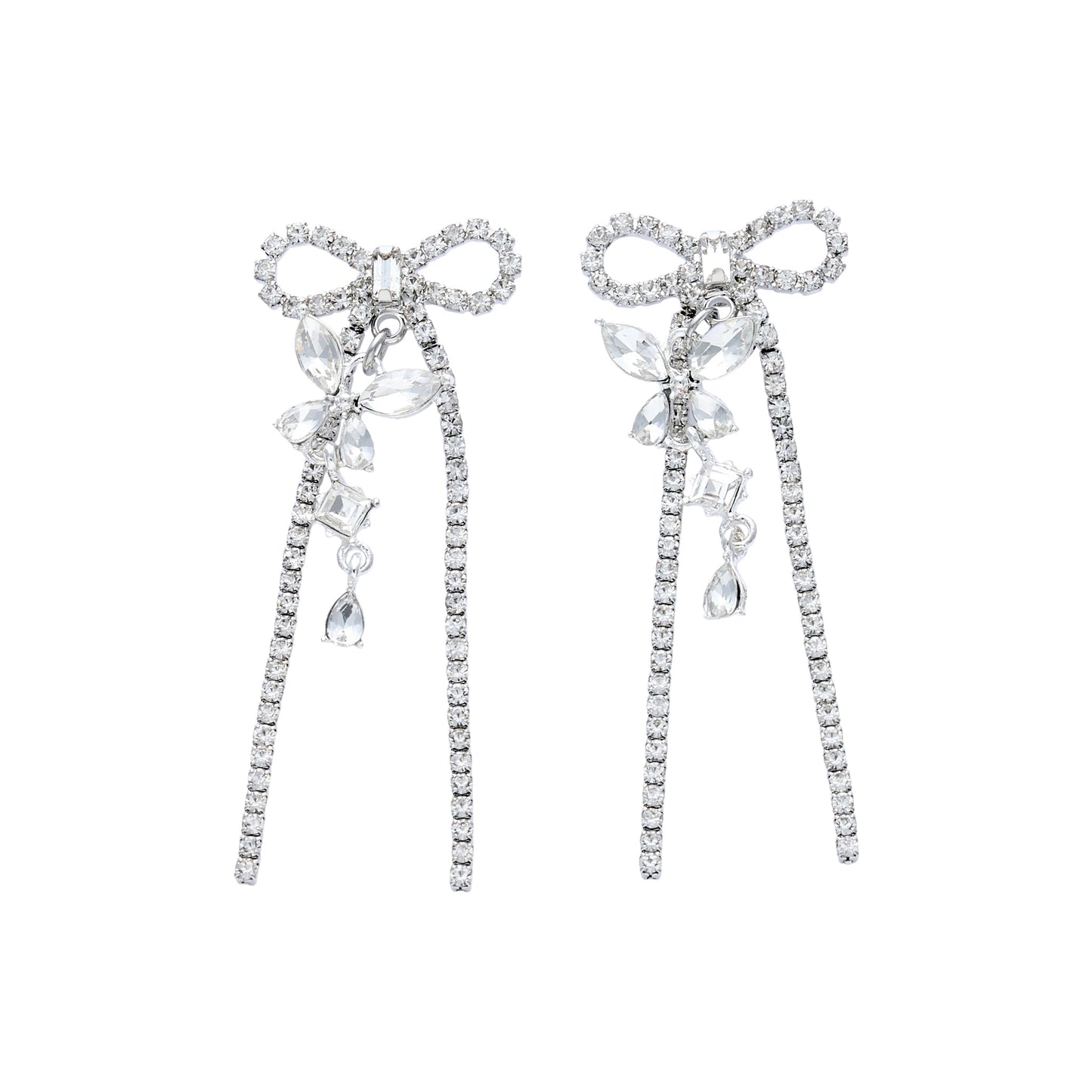 RIBBON BUTTERFLY DROP EARRINGS