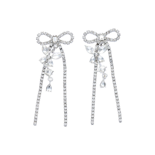 RIBBON BUTTERFLY DROP EARRINGS