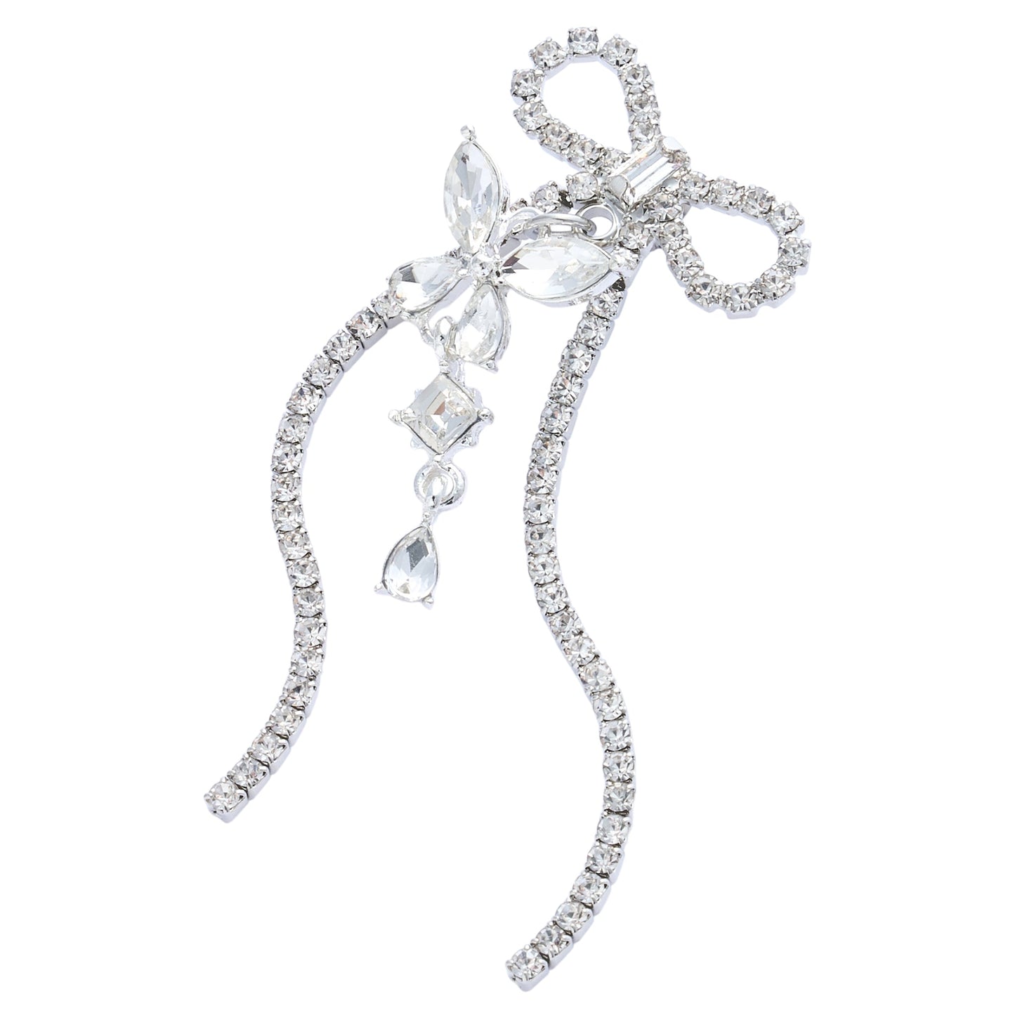 RIBBON BUTTERFLY DROP EARRINGS