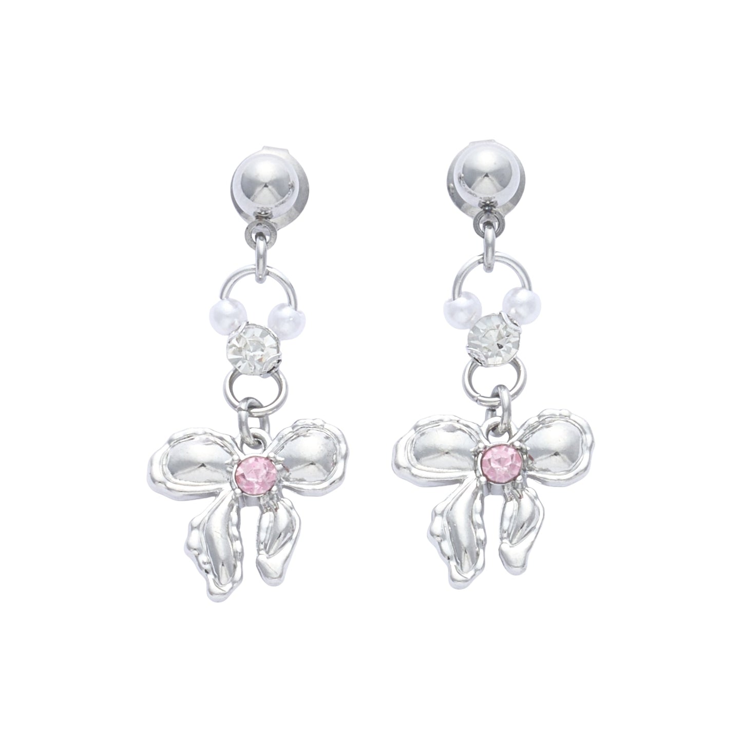 LOVE BOW DROP EARINGS