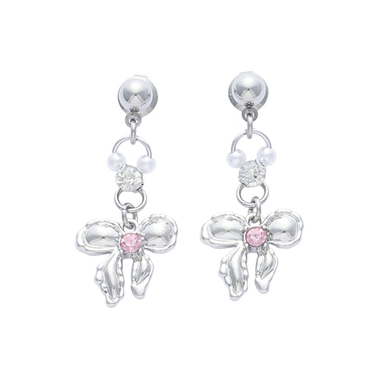 LOVE BOW DROP EARINGS