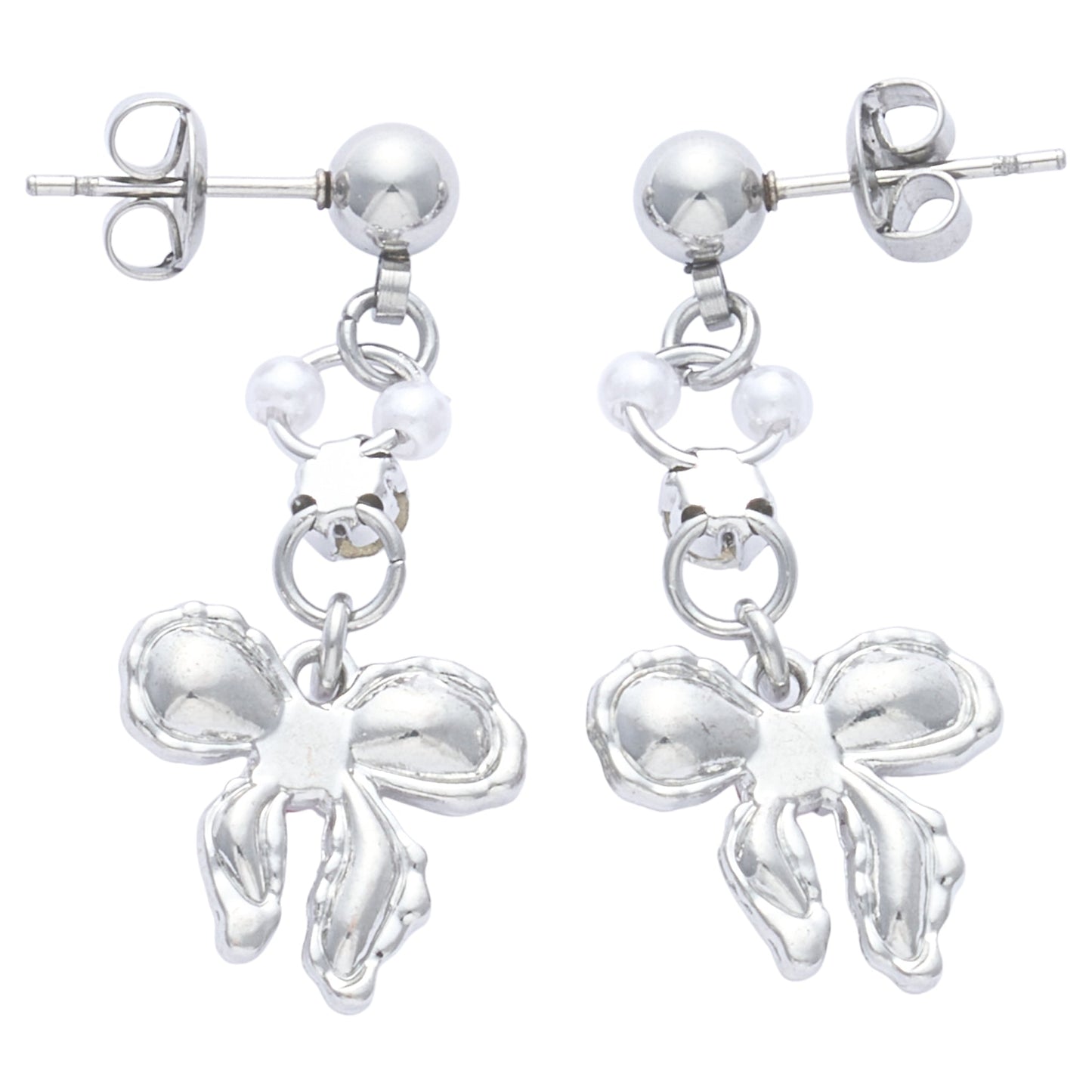 LOVE BOW DROP EARINGS