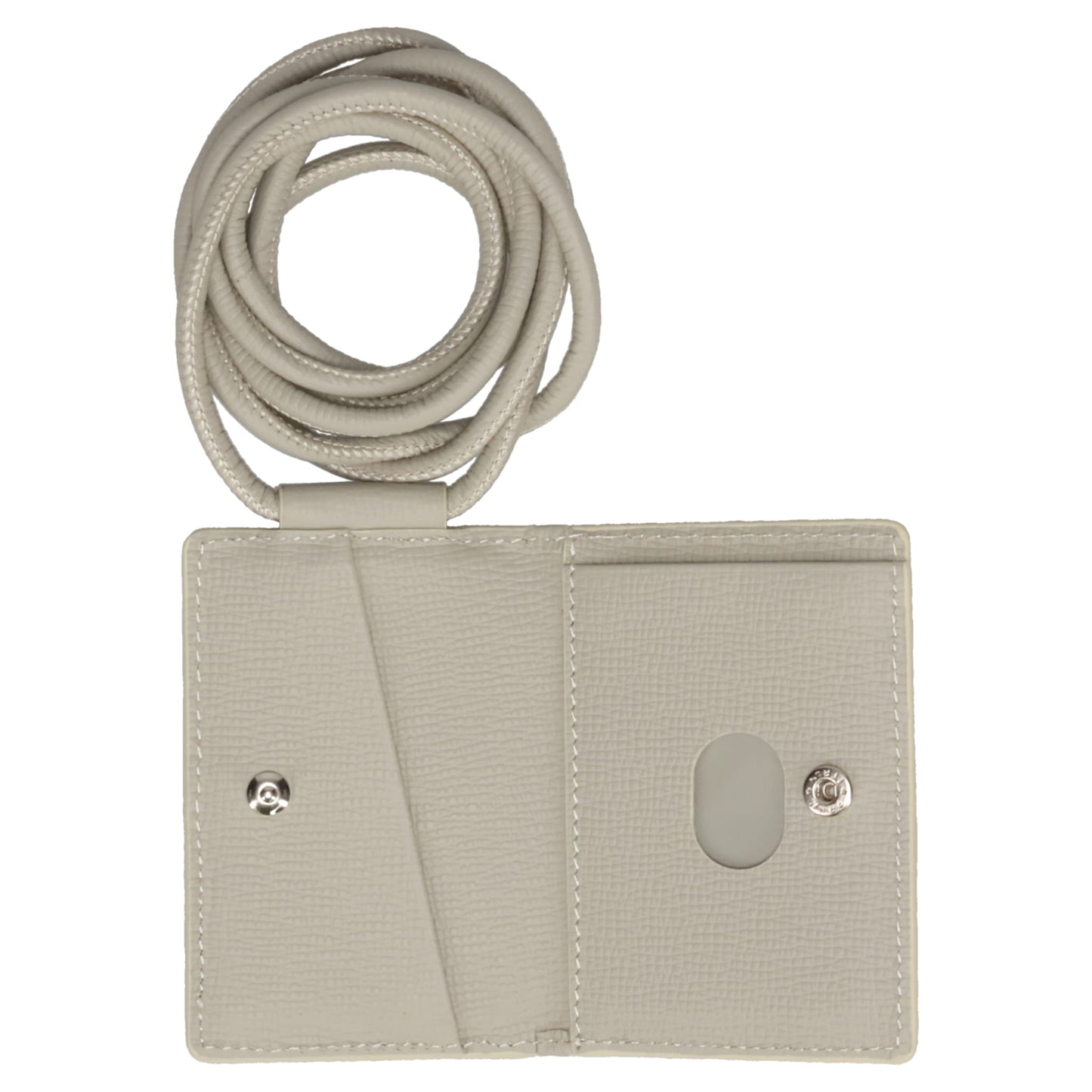 iPhone ACCESSORY-SHOULDER STRAP CARD CASE / WHITE BEIGE