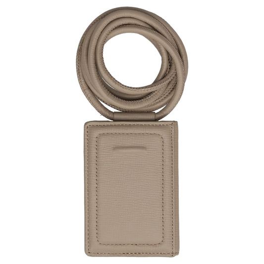 iPhone ACCESSORY-SHOULDER STRAP CARD CASE / TAUPE