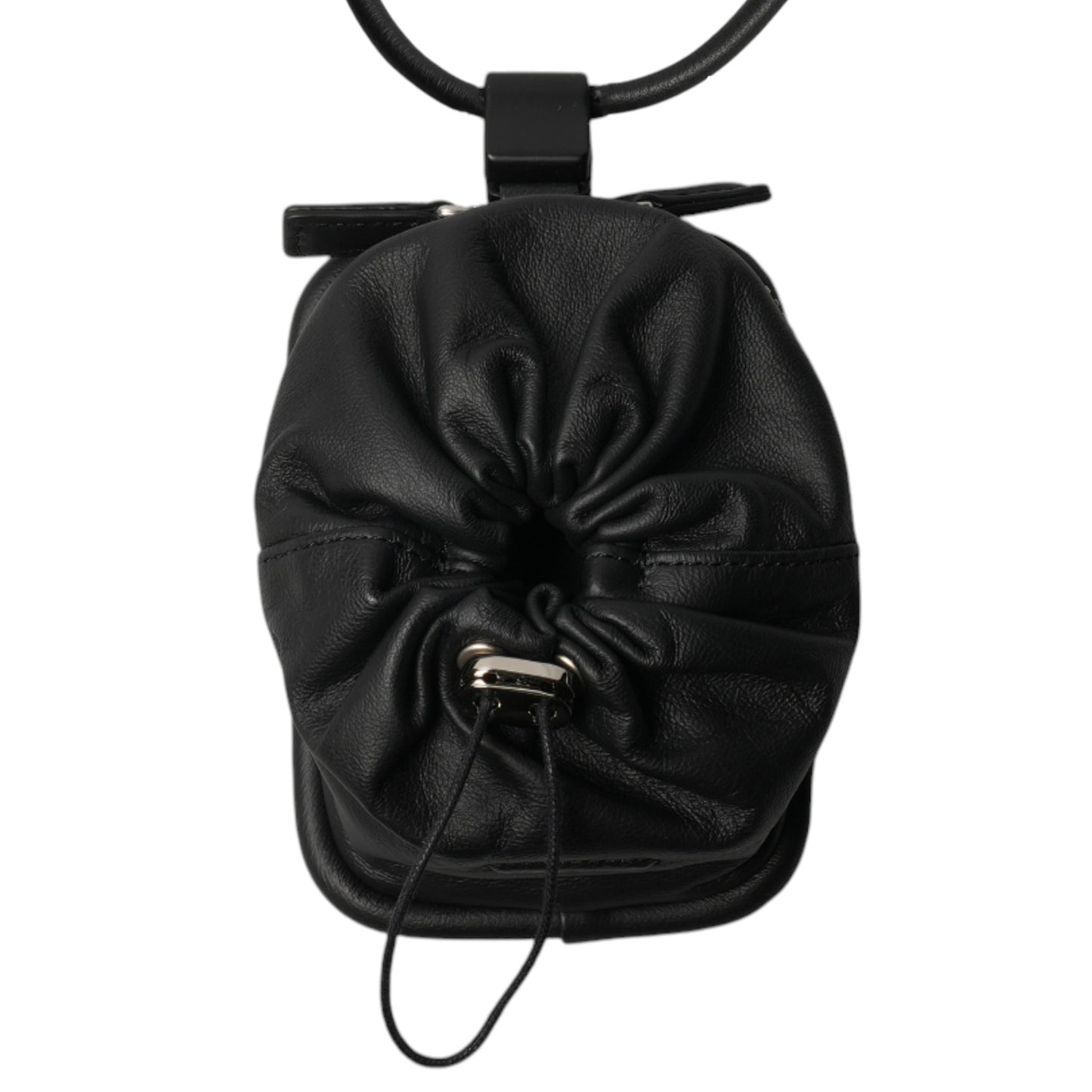 iPhone ACCESSORIES-LEATHER PURSE WITH DETACHABLE STRAP / BLACK