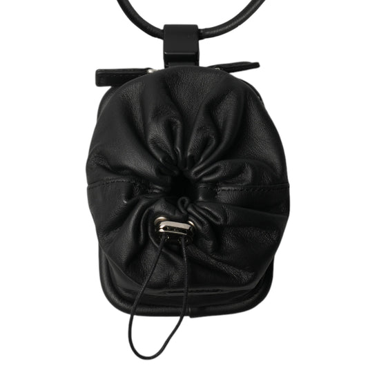 iPhone ACCESSORIES-LEATHER PURSE WITH DETACHABLE STRAP / BLACK