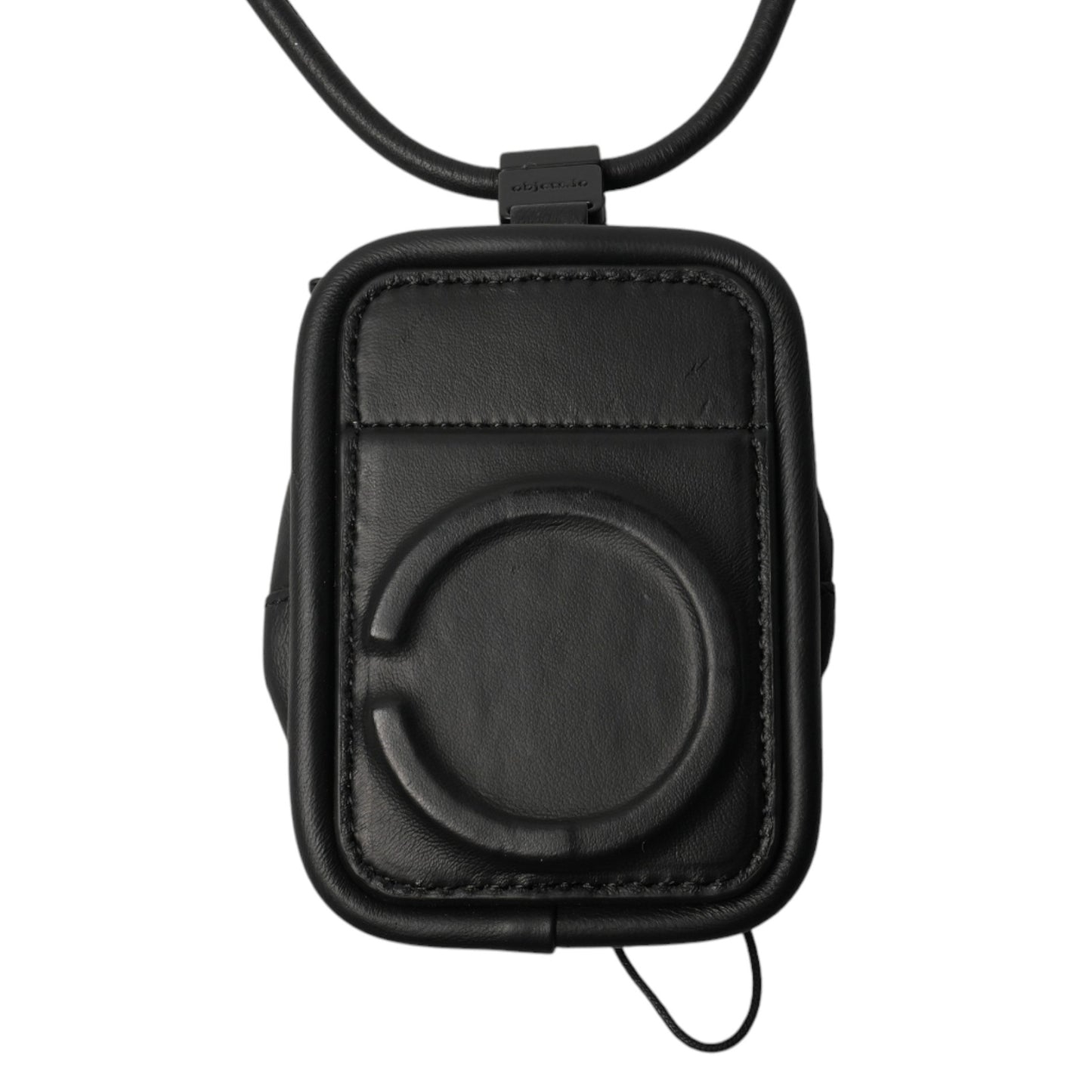 iPhone ACCESSORIES-LEATHER PURSE WITH DETACHABLE STRAP / BLACK