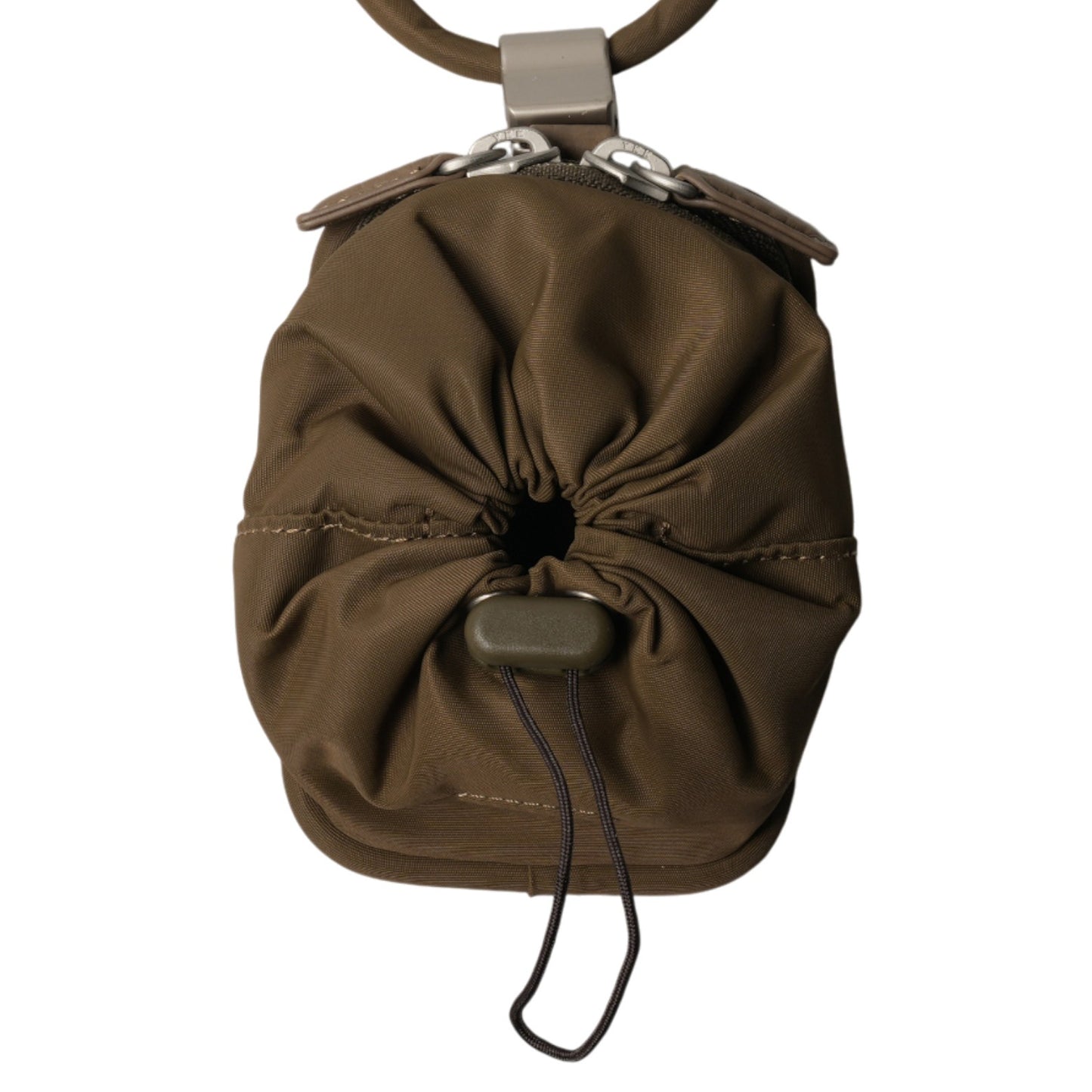 iPhone ACCESSORIES-NYLON PURSE WITH DETACHABLE STRAP / KHAKI BROWN